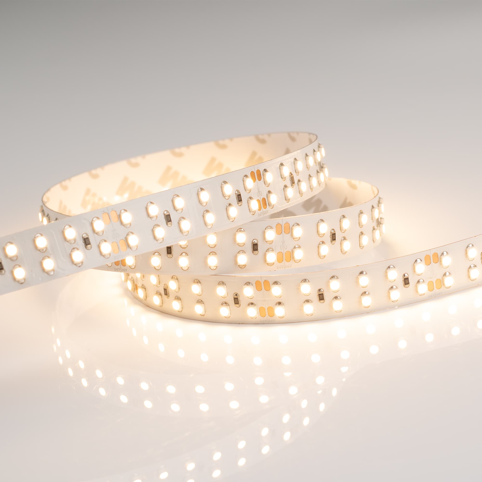 Светодиодная лента RT 2-5000 24V Warm3000 2x2 (3528, 1200 LED, LUX) (Arlight, 19.2 Вт/м, IP20) 024075(B) — фото 4