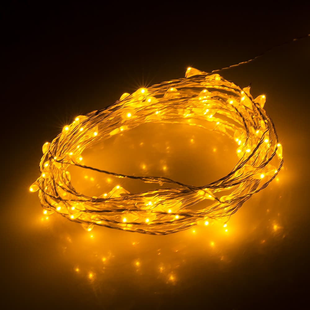 Светодиодная нить WR-5000-1608-100LED Yellow (12V, 2.1W) (Arlight, IP65) 030214