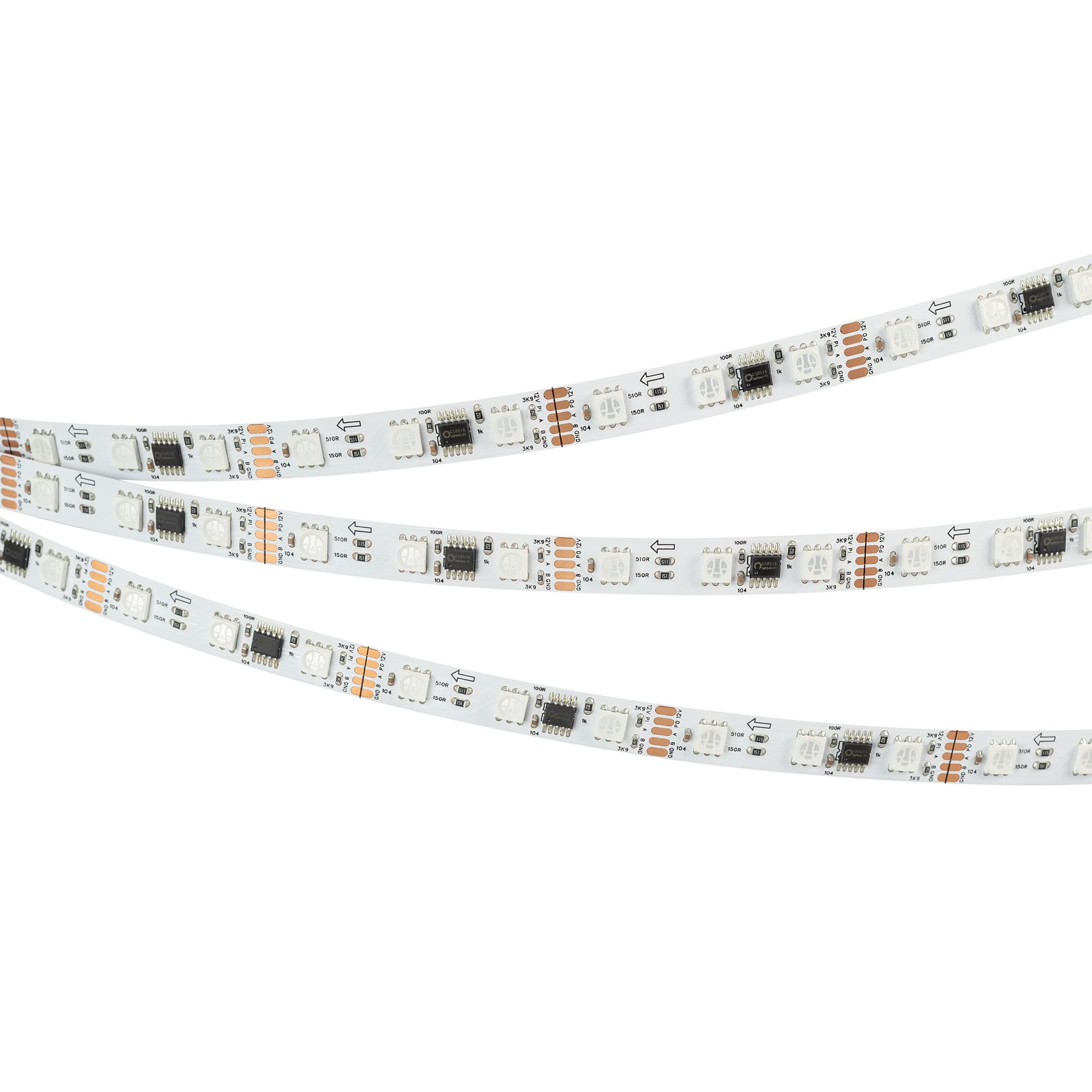 Светодиодная лента DMX-B60-10mm 12V RGB-PX3 (14 W/m, IP20, 5060, 5m) (Arlight, -) 039174 — фото 2