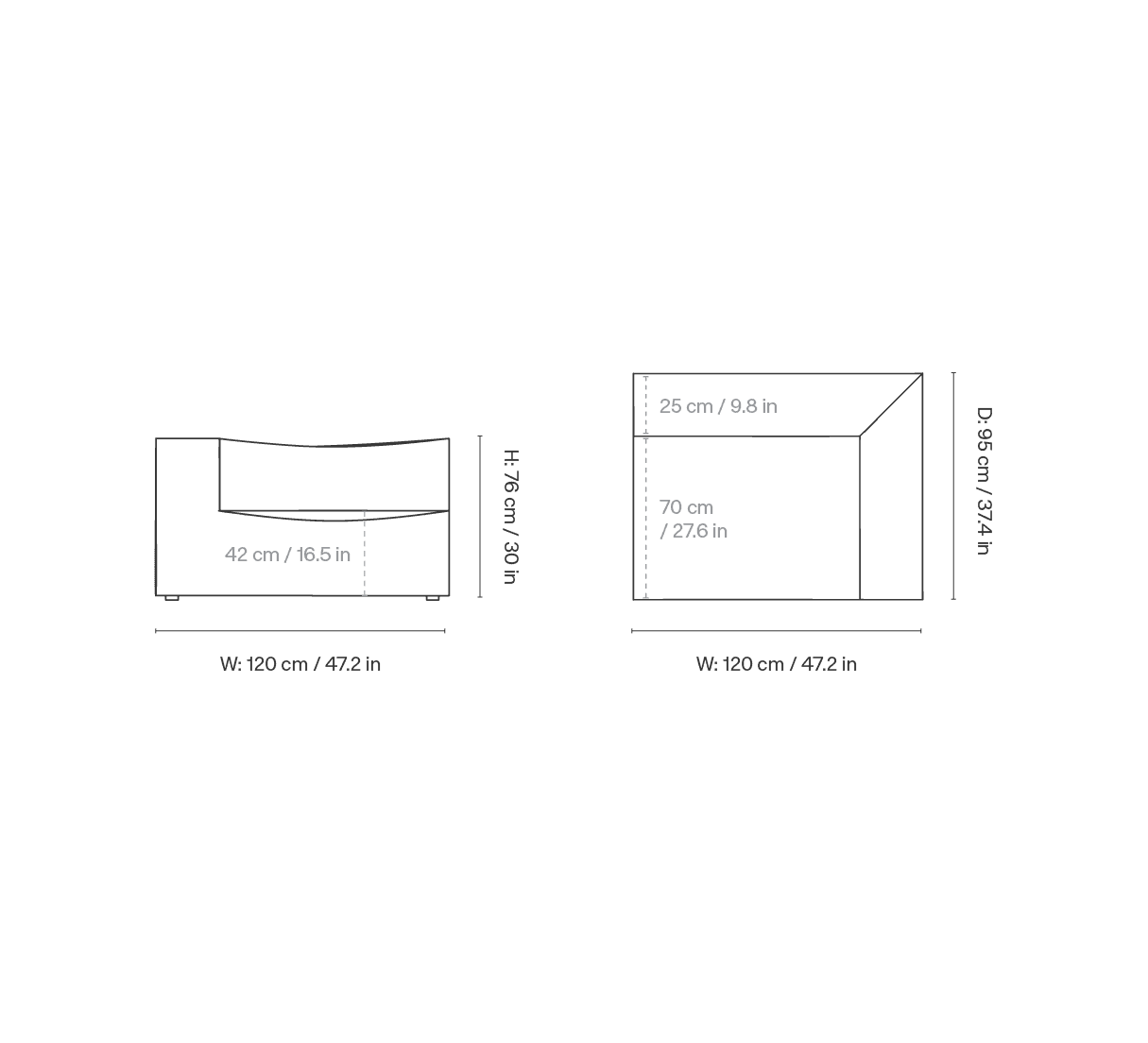 Ferm Living Catena Sofa Armrest Left S400 - Louisiana - Sand/Chocolate ferm LIVING — фото 1