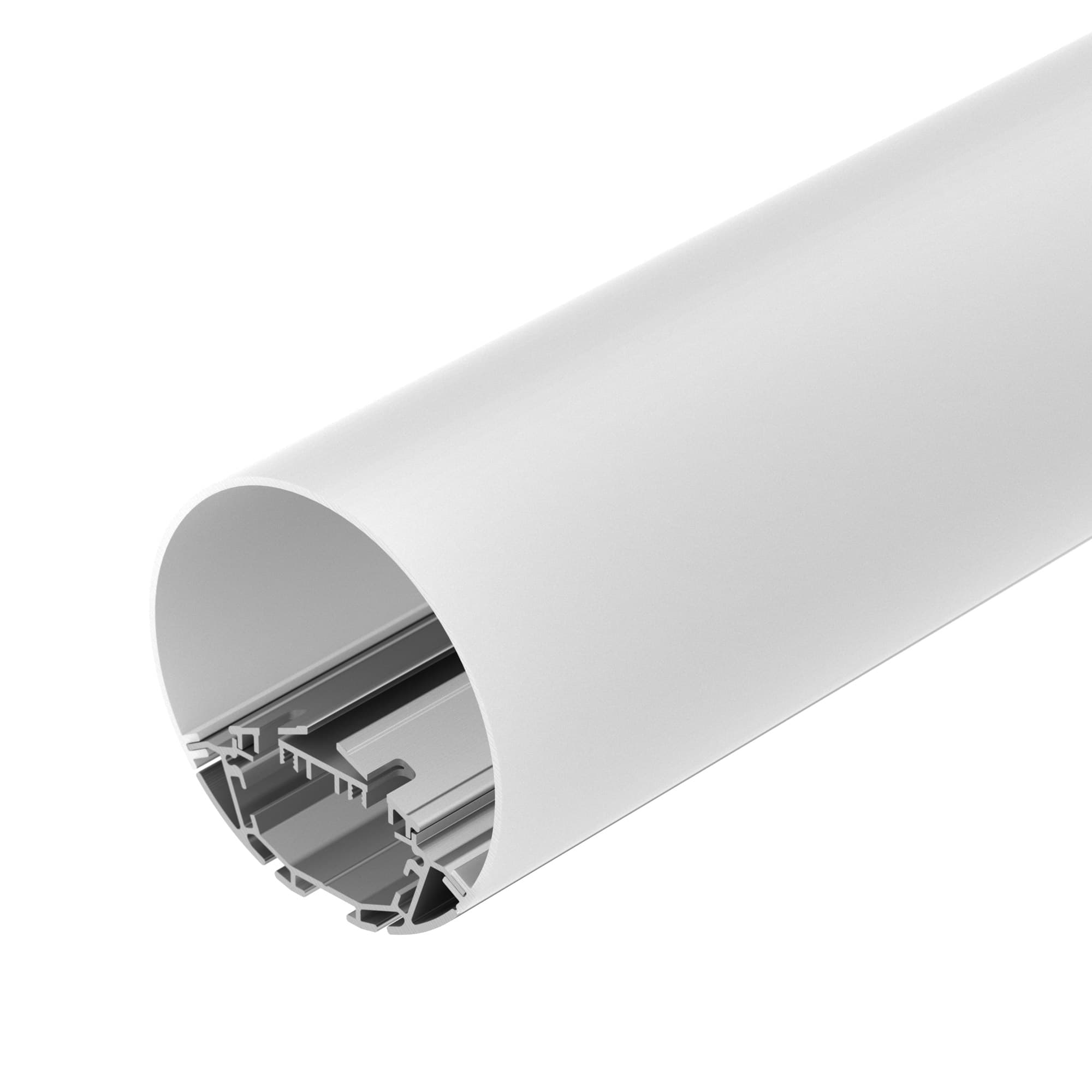 Профиль с экраном SL-ROUND-D90-2500 ANOD+OPAL (Arlight, Алюминий) 024076 Arlight — фото 1