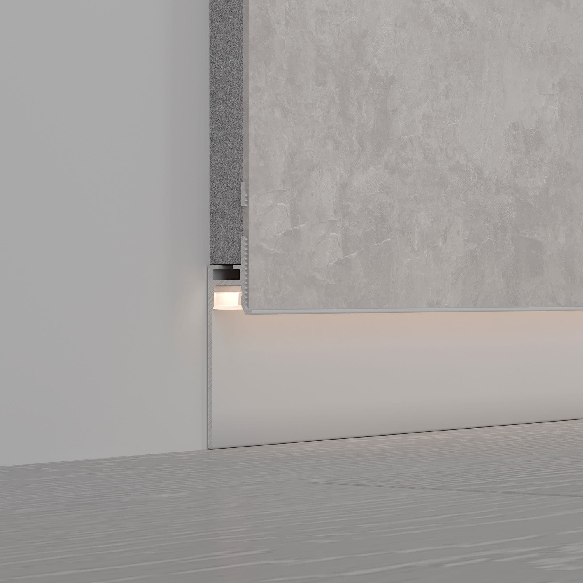 Профиль PLINTUS-FANTOM-H35-2000 WHITE (Arlight, Алюминий) 043666 — фото 4