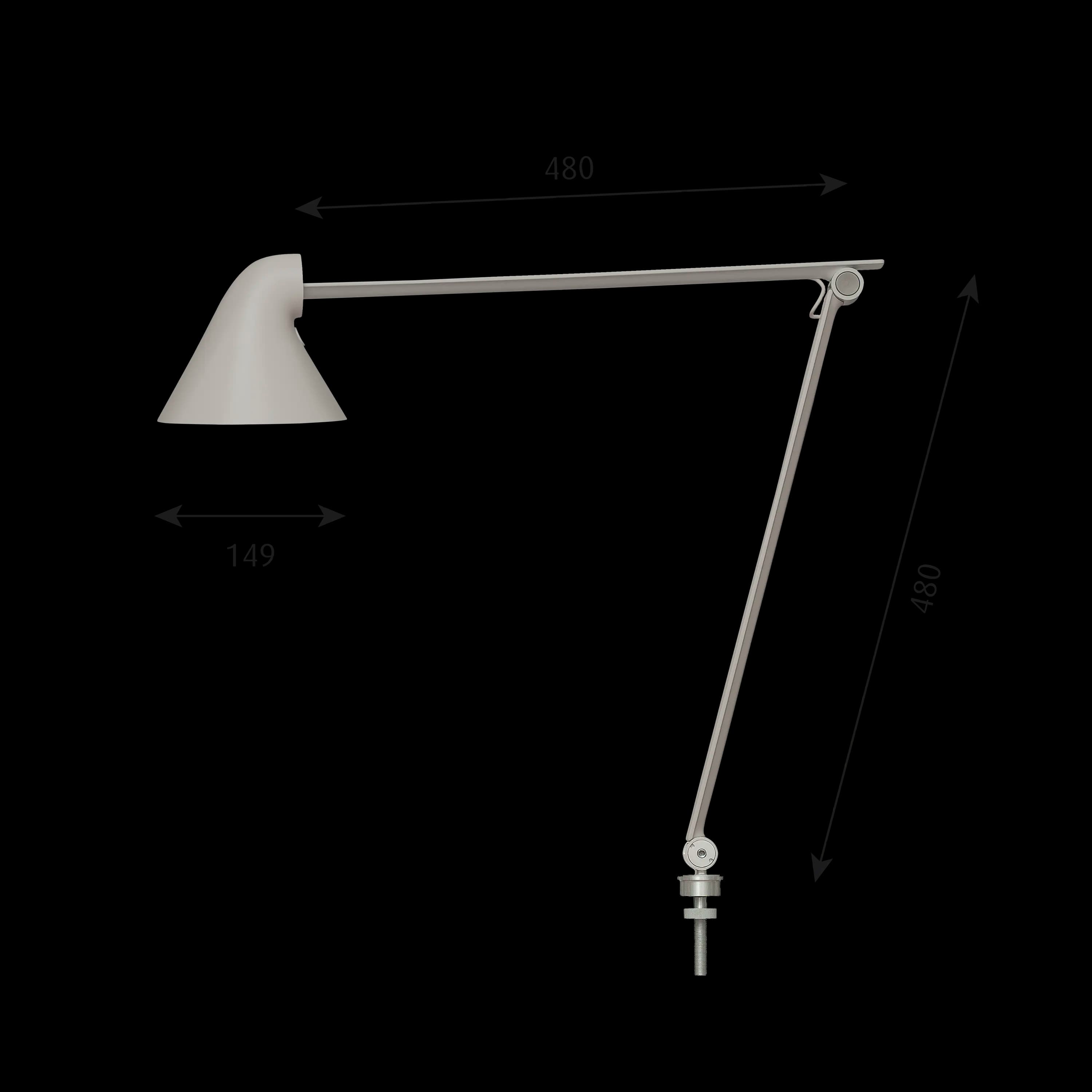 Louis Poulsen NJP Table Lamp Light aluminium grey — фото 9