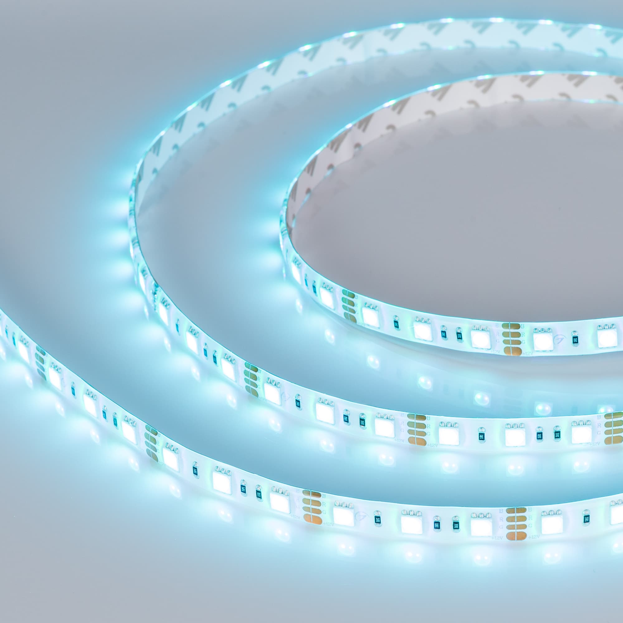 Светодиодная лента RTW 2-5000SE 12V RGB 2x (5060, 300 LED, LUX) (Arlight, 14.4 Вт/м, IP65) 014618 — фото 5