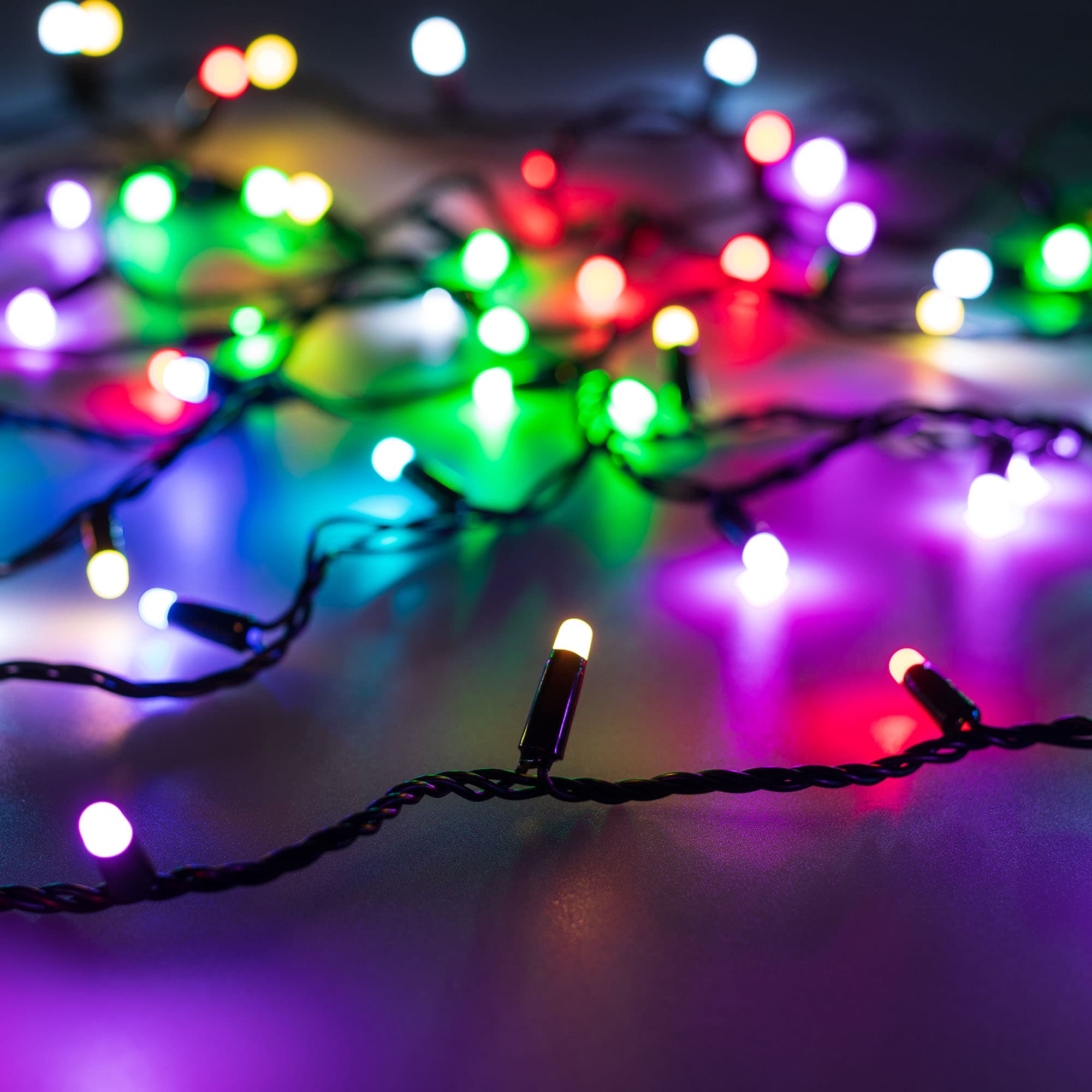 Arlight Светодиодная гирлянда ARD-STRING-CLASSIC-20000-BLACK-200LED-MILK-SYNC RGB (230V, 13W) (Ardecoled, IP65) 028205