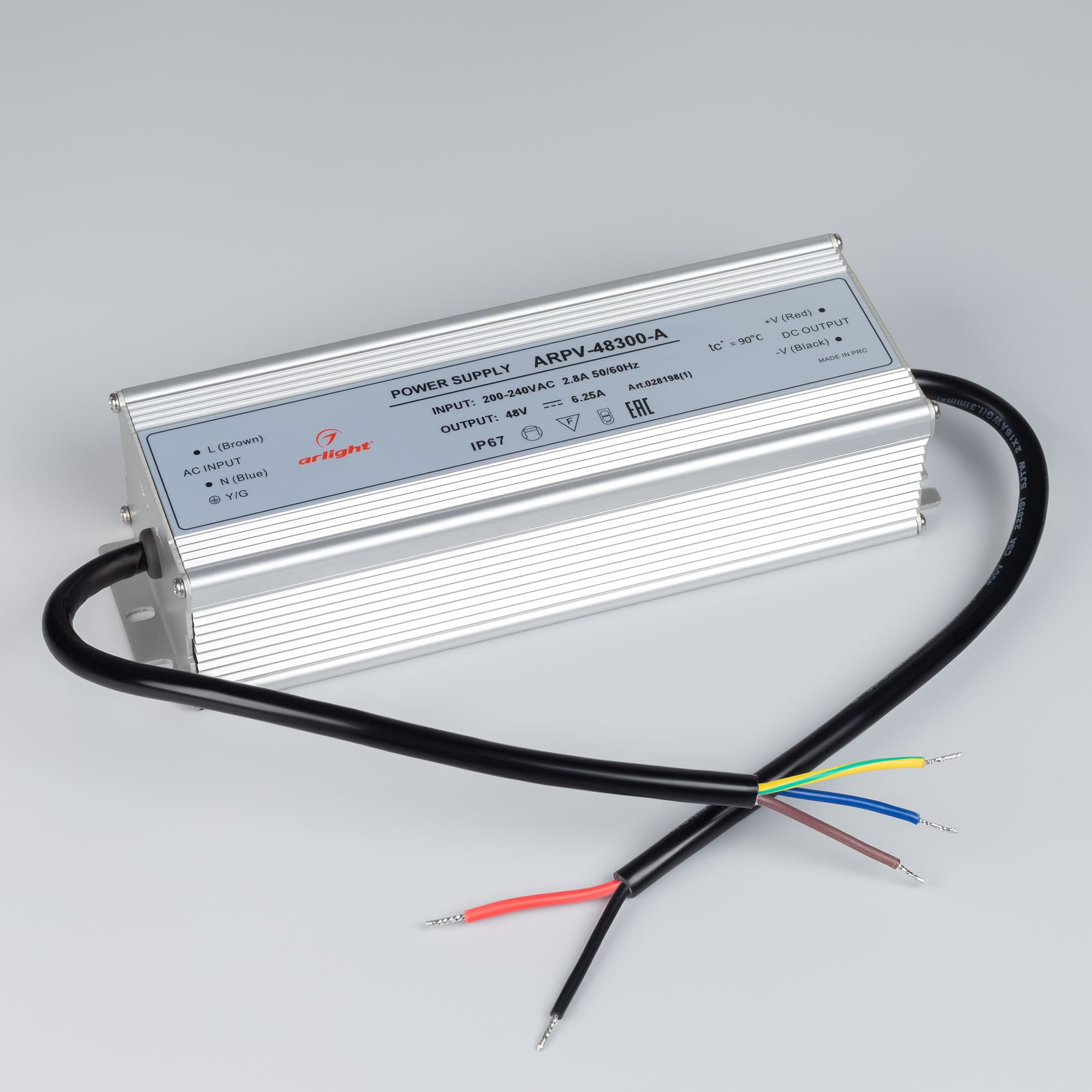 Блок питания ARPV-48300-A (48V, 6.25A, 300W) (Arlight, IP67 Металл, 3 года) 028198(1) — фото 2