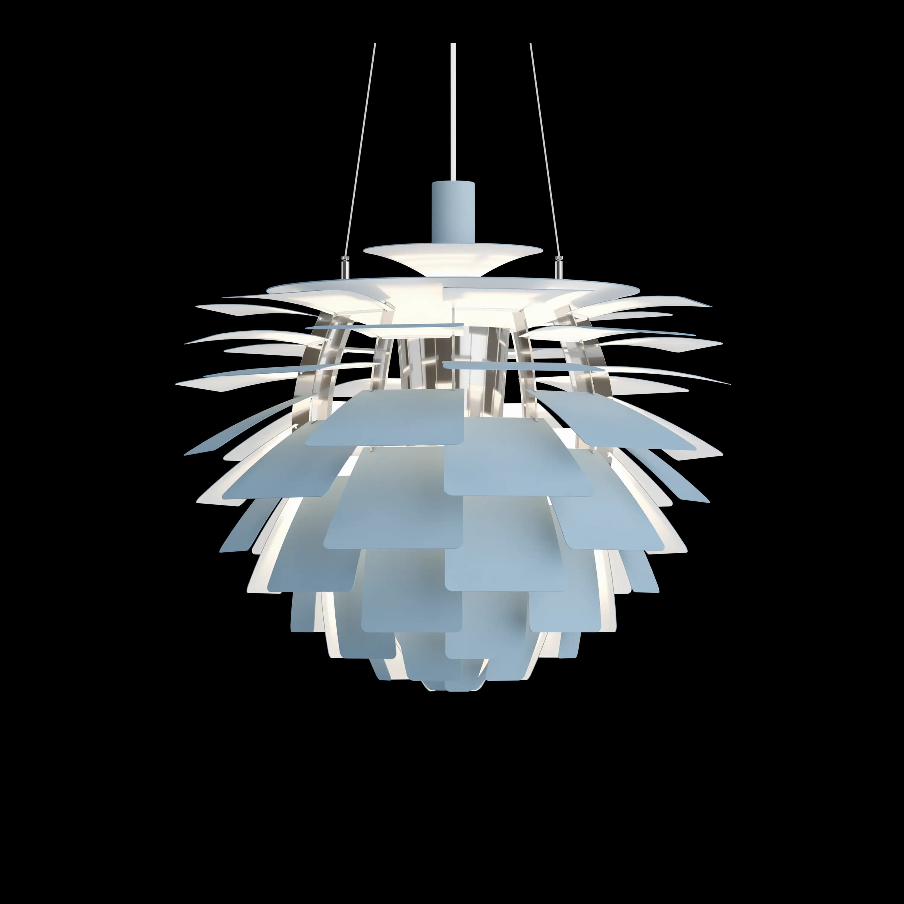 Louis Poulsen PH Artichoke Dusty blue/high lustre chrome plated Ø 600 — фото 1