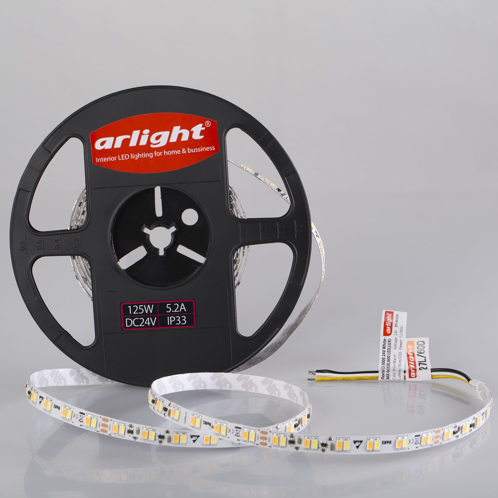 Светодиодная лента IC2-5000 24V White-MIX 4x (5630, 600 LED, LUX) (Arlight, 25 Вт/м, IP20) 019679 — фото 4