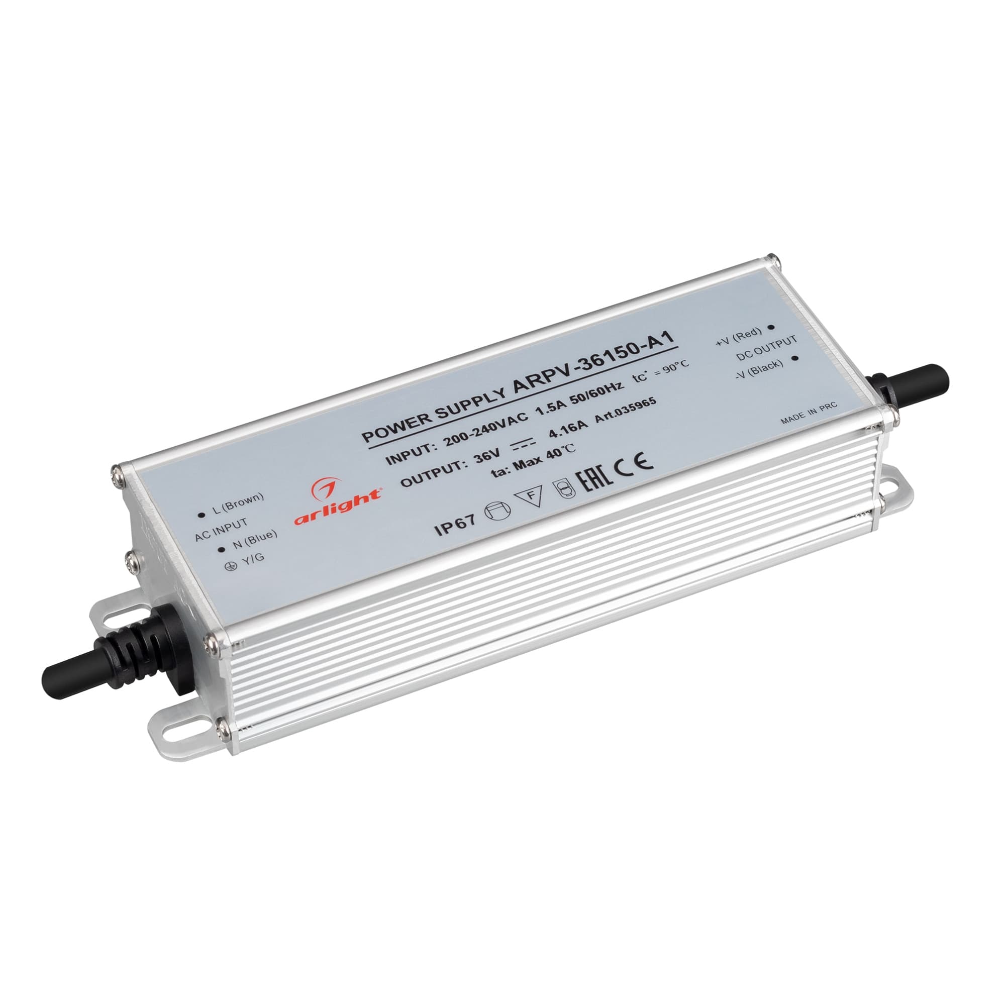 Блок питания ARPV-36150-A1 (36V, 4.16A, 150W) (Arlight, IP67 Металл, 3 года) 035965 — фото 1