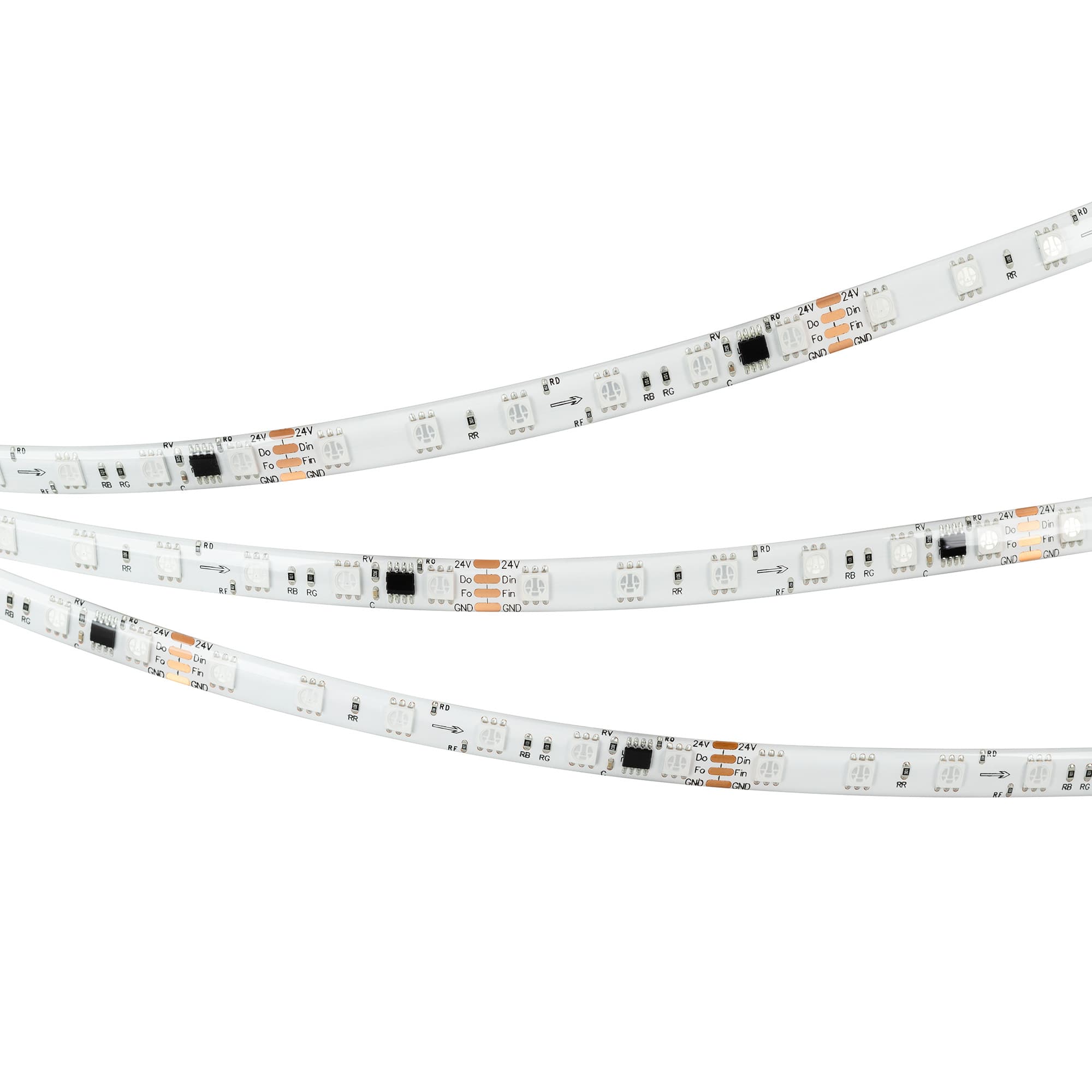 Светодиодная лента герметичная SPI-SE-B60-10mm 24V RGB-PX6-BPT (12 W/m, IP65, 5060, 5m) (Arlight, бегущий огонь) 039601 — фото 4