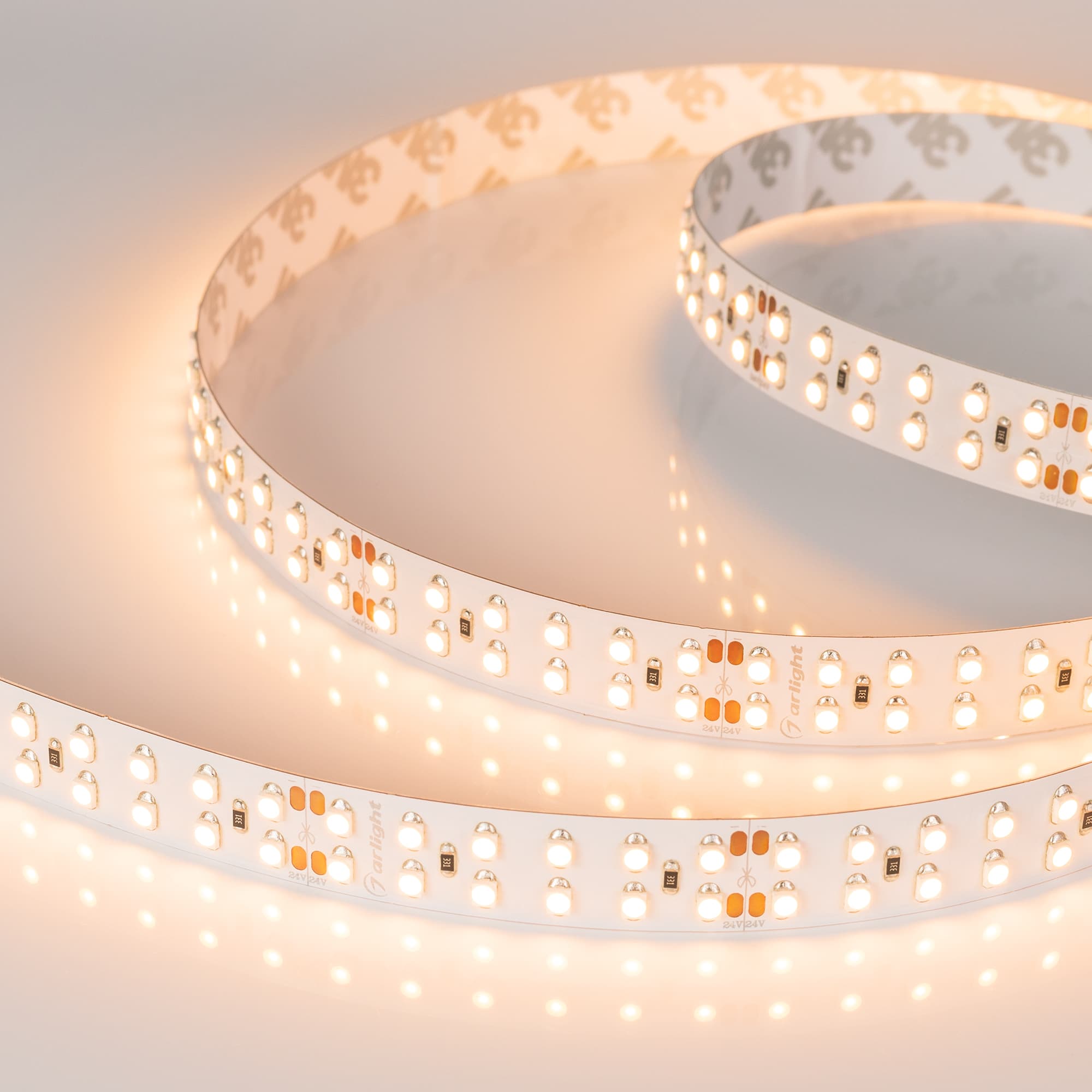 Светодиодная лента RT 2-5000 24V Warm2700 2x2 (3528, 1200 LED,CRI98) (Arlight, 19.2 Вт/м, IP20) 021450 — фото 2