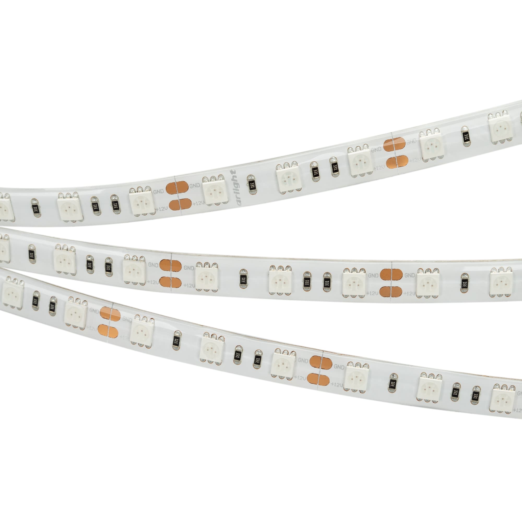 Светодиодная лента RTW 2-5000SE 12V Yellow 2x (5060, 300 LED, LUX) (Arlight, 14.4 Вт/м, IP65) 015444 — фото 1