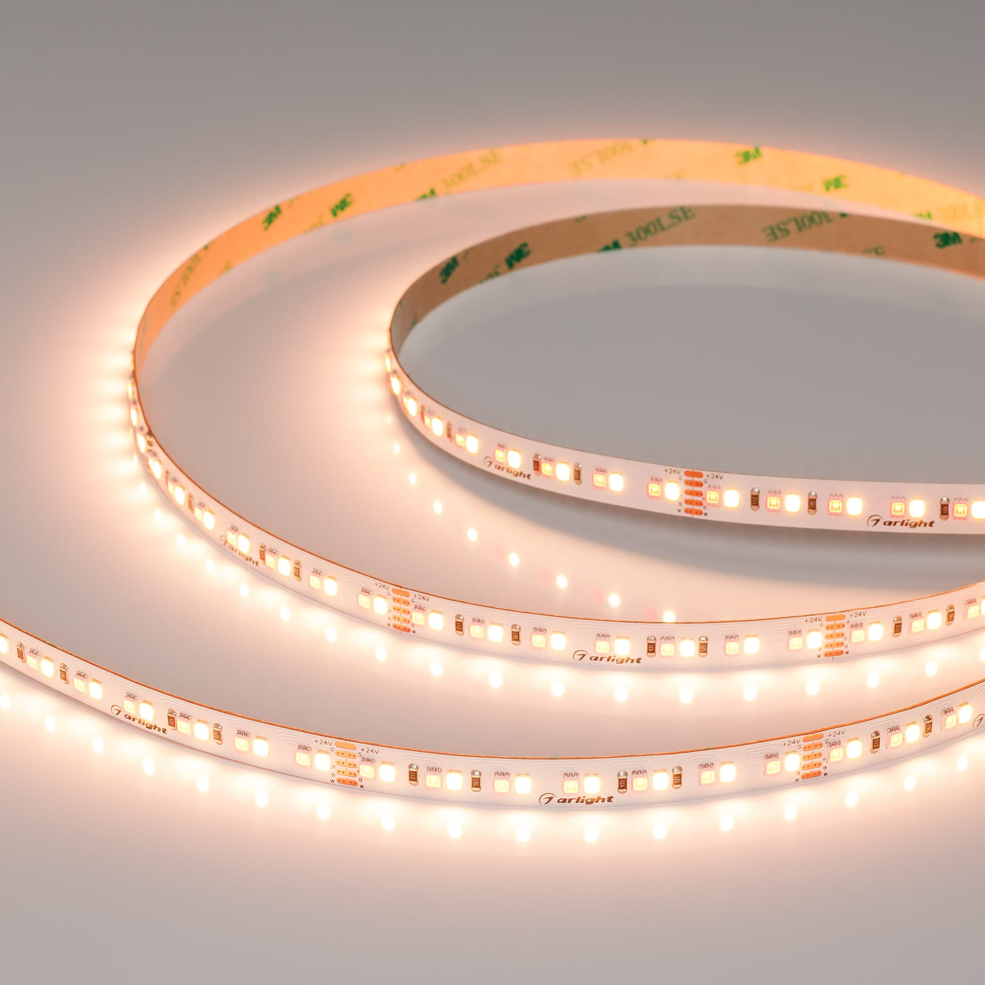 Светодиодная лента RT-A168-10mm 24V RGBW-Warm (20 W/m, IP20, 5m) (Arlight, высок.эфф.150 лм/Вт) 056879 — фото 1
