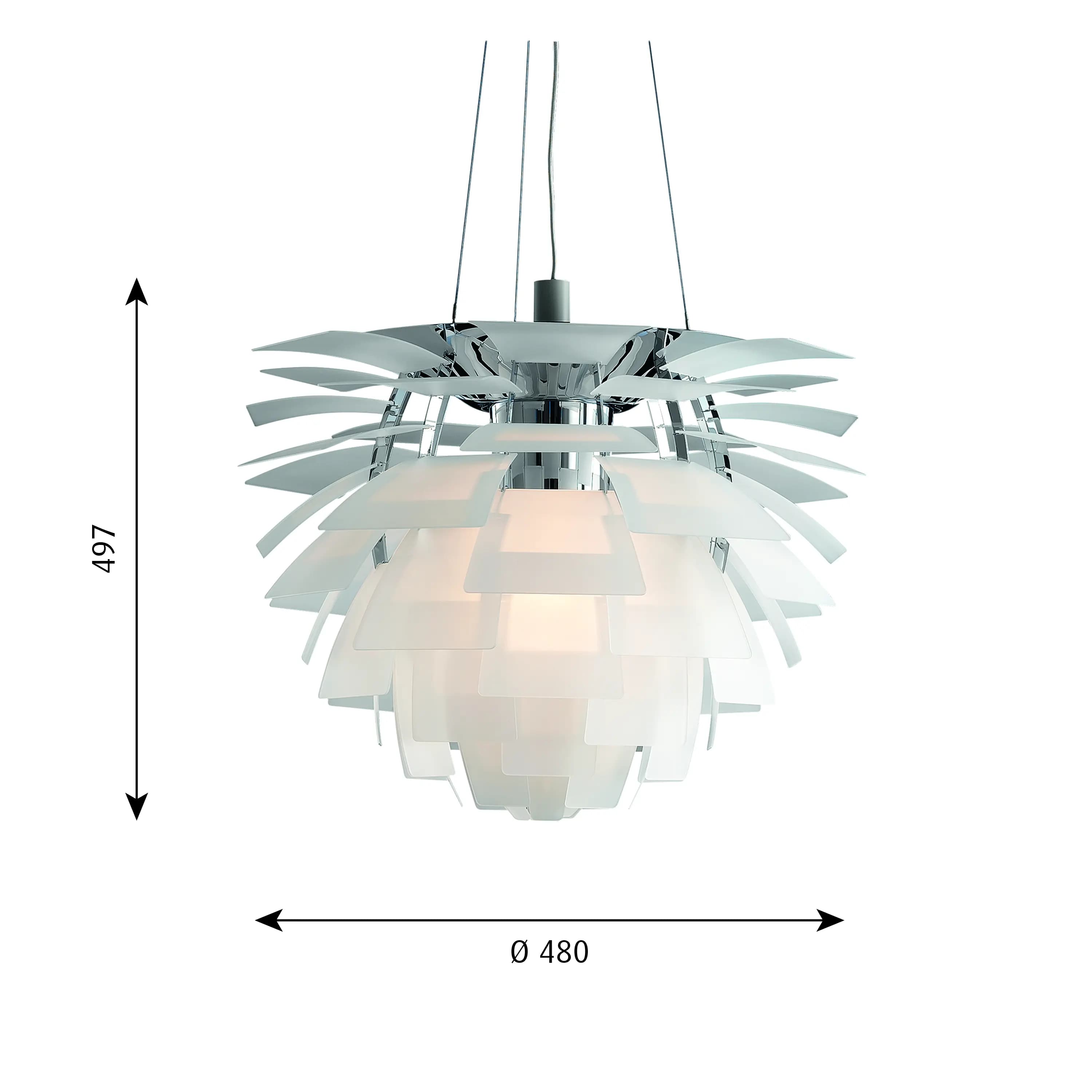 Louis Poulsen PH Artichoke Glass Clear glass sandblasted Ø 480 Louis Poulsen — фото 4
