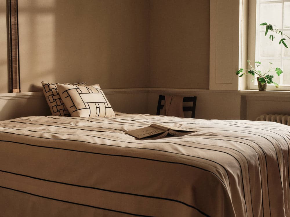 Ferm Living Lattice Cushion - Rectangular - Off-White/Black ferm LIVING — фото 4