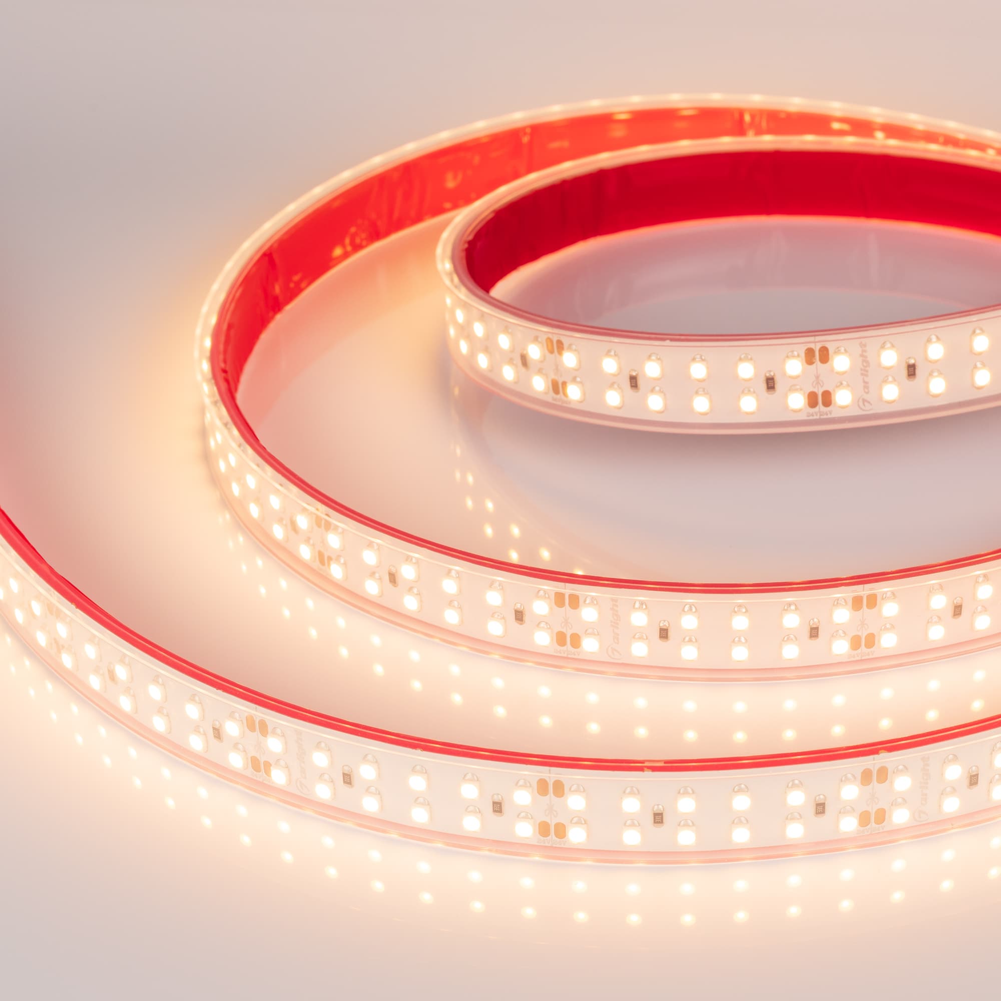 Светодиодная лента RTW 2-5000P 24V Warm2700 2x2 (3528, 1200 LED, LUX) (Arlight, 19.2 Вт/м, IP66) 014954 — фото 3