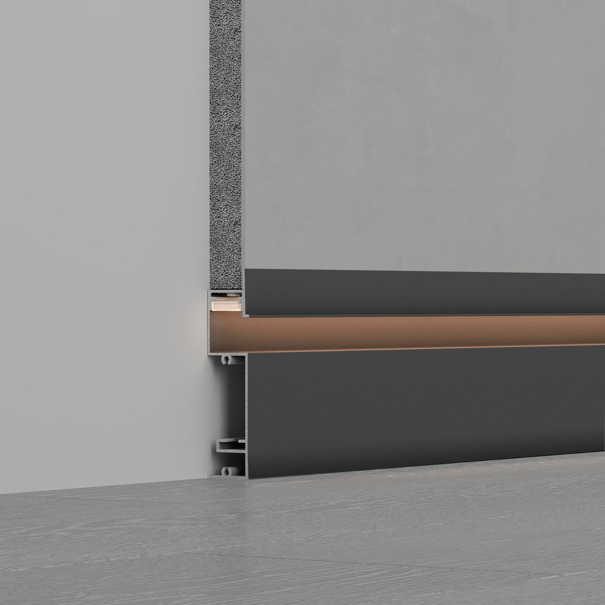 Профиль PLINTUS-H73-F-2000 BLACK (Arlight, Алюминий) 043480 — фото 4