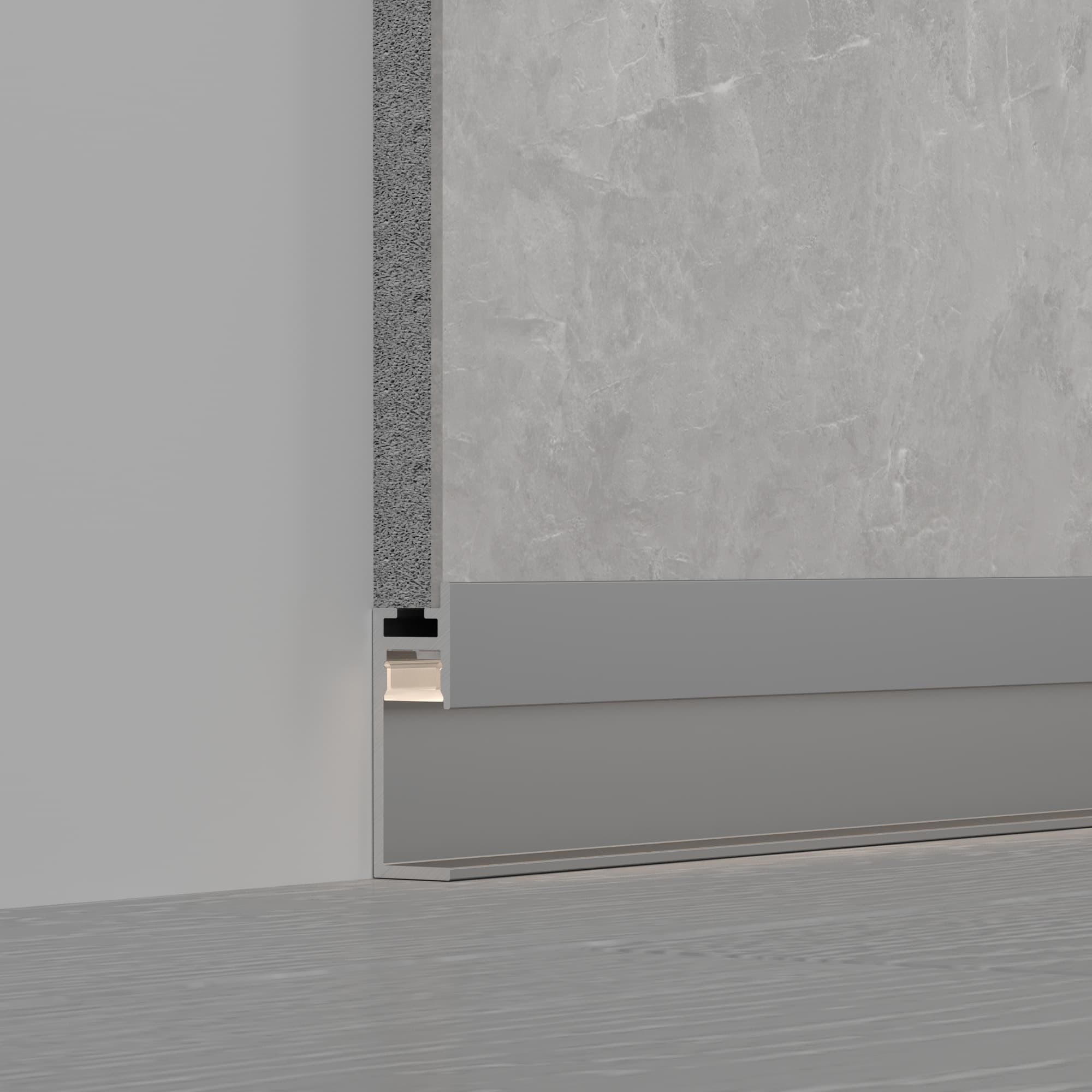 Профиль PLINTUS-H35-F-2000 ANOD (Arlight, Алюминий) 046858 — фото 4