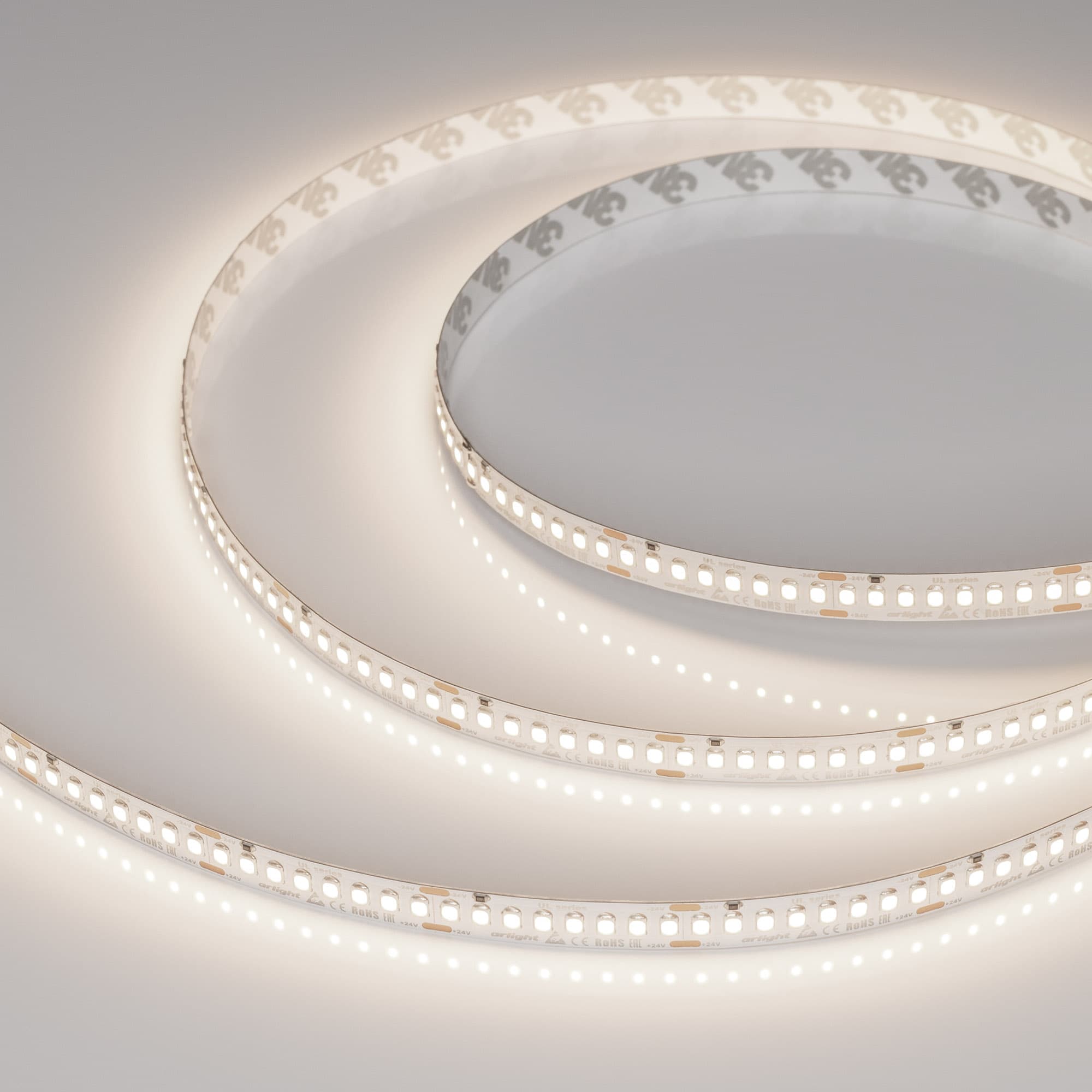 Светодиодная лента UL-A200-10mm 24V Day4000 (20 W/m, IP20, 2835, 5m) (Arlight, высок.эфф.150 лм/Вт) 037219 — фото 1