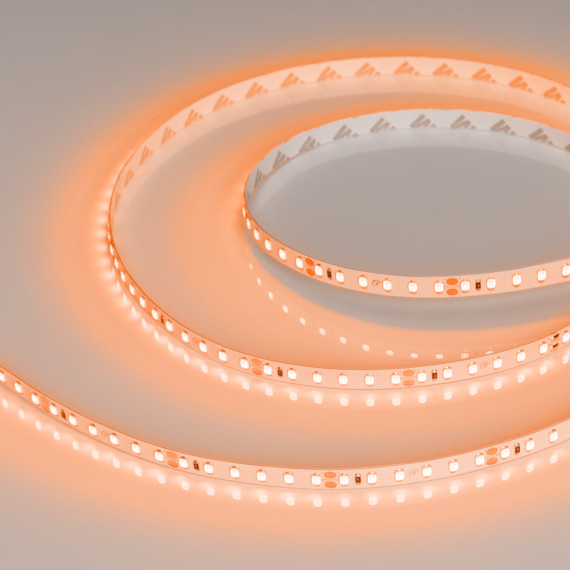 Светодиодная лента RT-A120-8mm 24V Orange (9.6 W/m, IP20, 2835, 5m) (Arlight, -) 015896(2) — фото 1