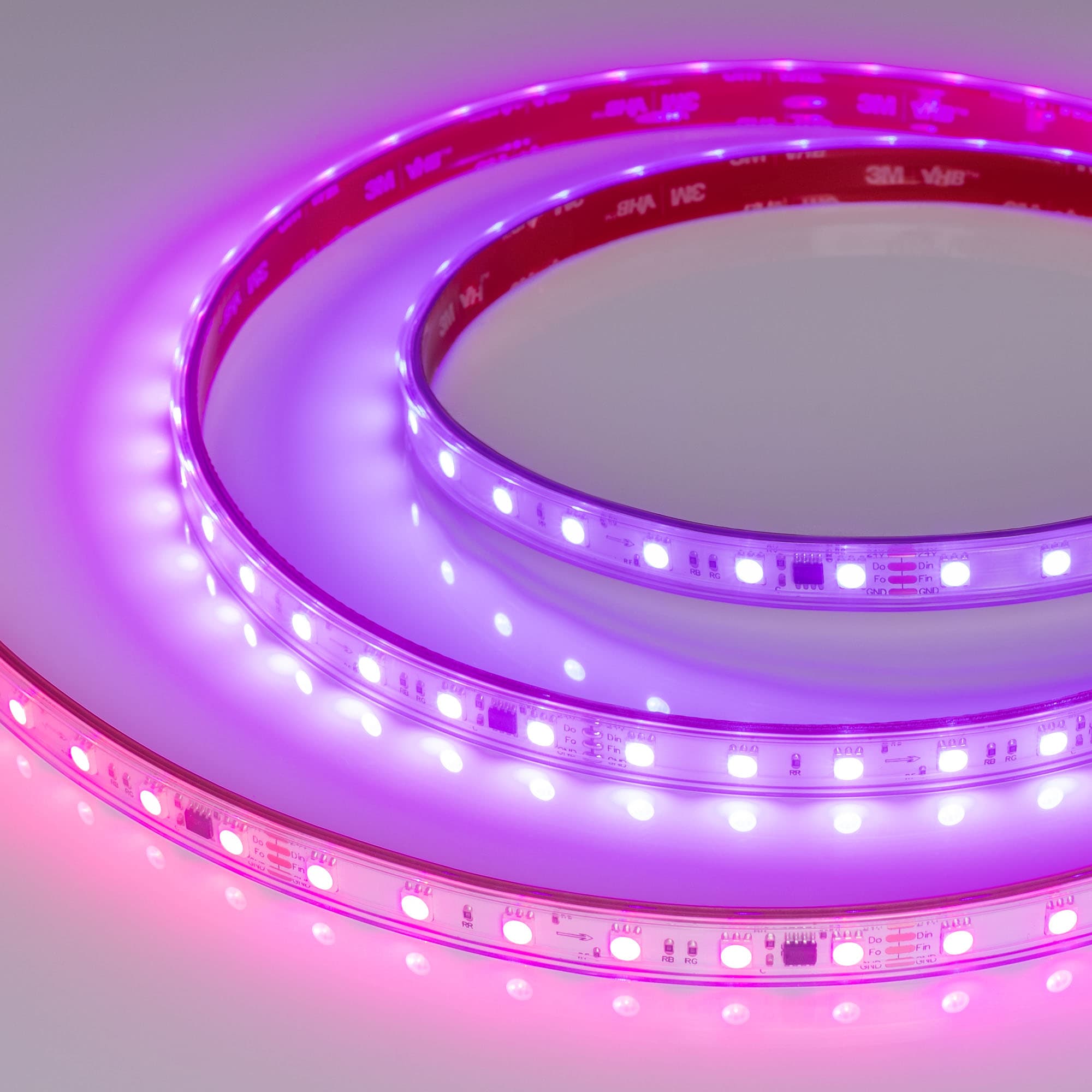 Светодиодная лента герметичная SPI-PS-B60-12mm 24V RGB-PX6-BPT (12 W/m, IP67, 5060, 5m) (Arlight, бегущий огонь) 039181 — фото 1
