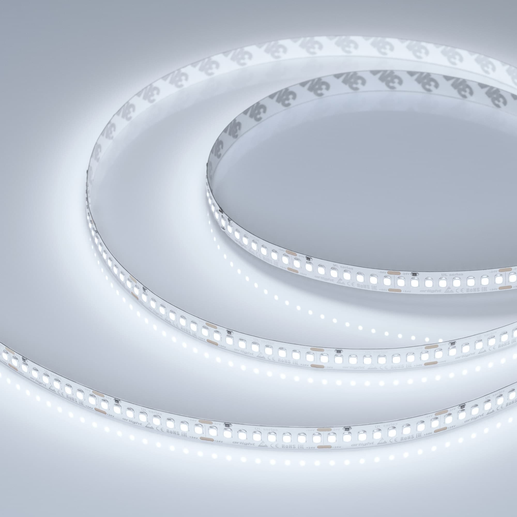 Светодиодная лента UL-A200-10mm 24V White6000 (20 W/m, IP20, 2835, 5m) (Arlight, высок.эфф.150 лм/Вт) 037227 — фото 1