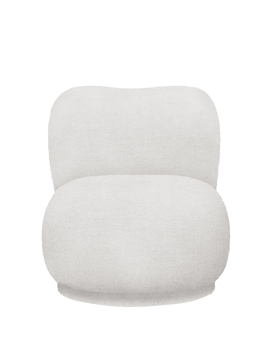 Ferm Living Rico Piccolo Lounge Chair - Swivel - Bouclé - Off-White