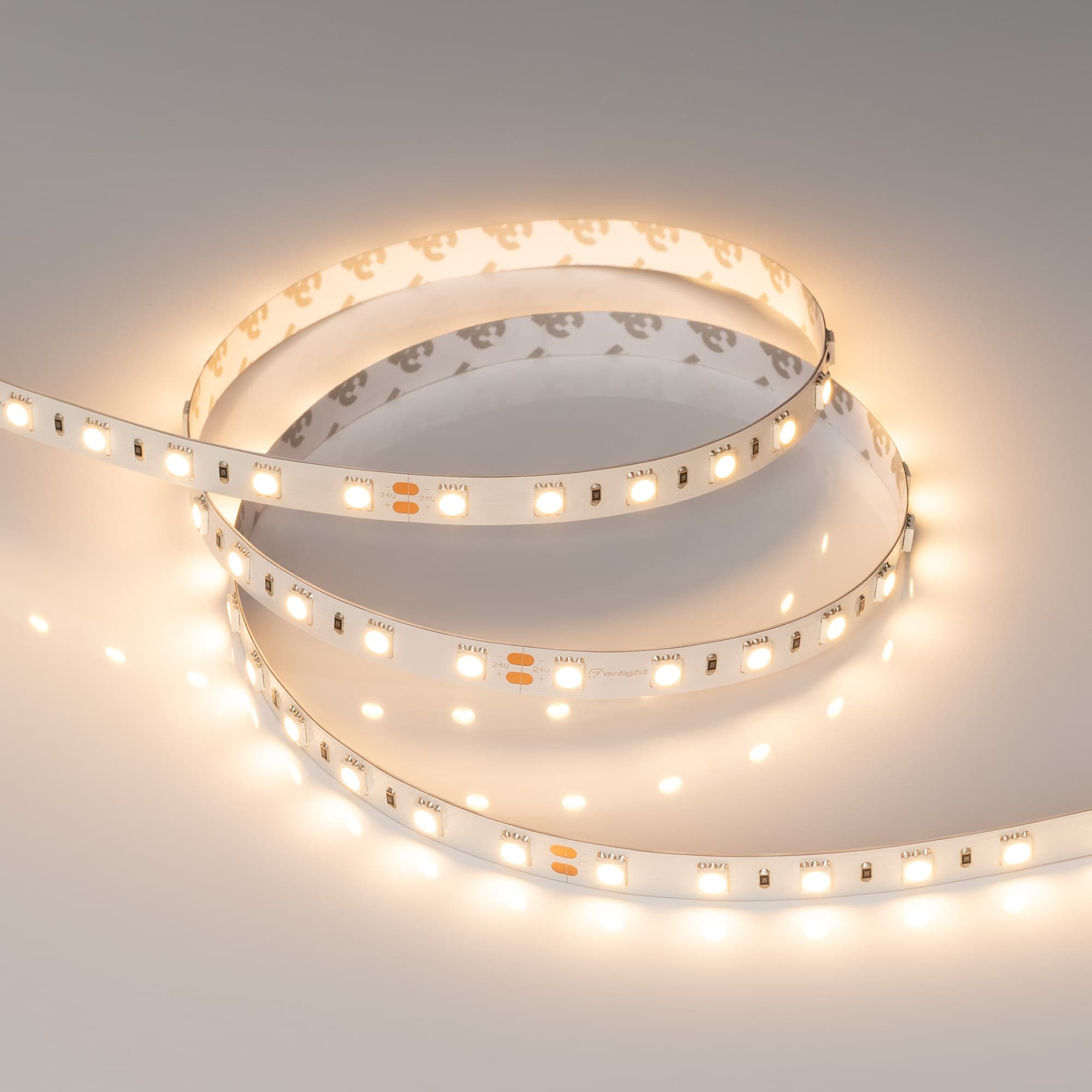 Светодиодная лента RT-B60-10mm 24V Warm2700 (14.4 W/m, IP20, 5060, 5m) (Arlight, 14.4 Вт/м, IP20) 008828(2) — фото 4