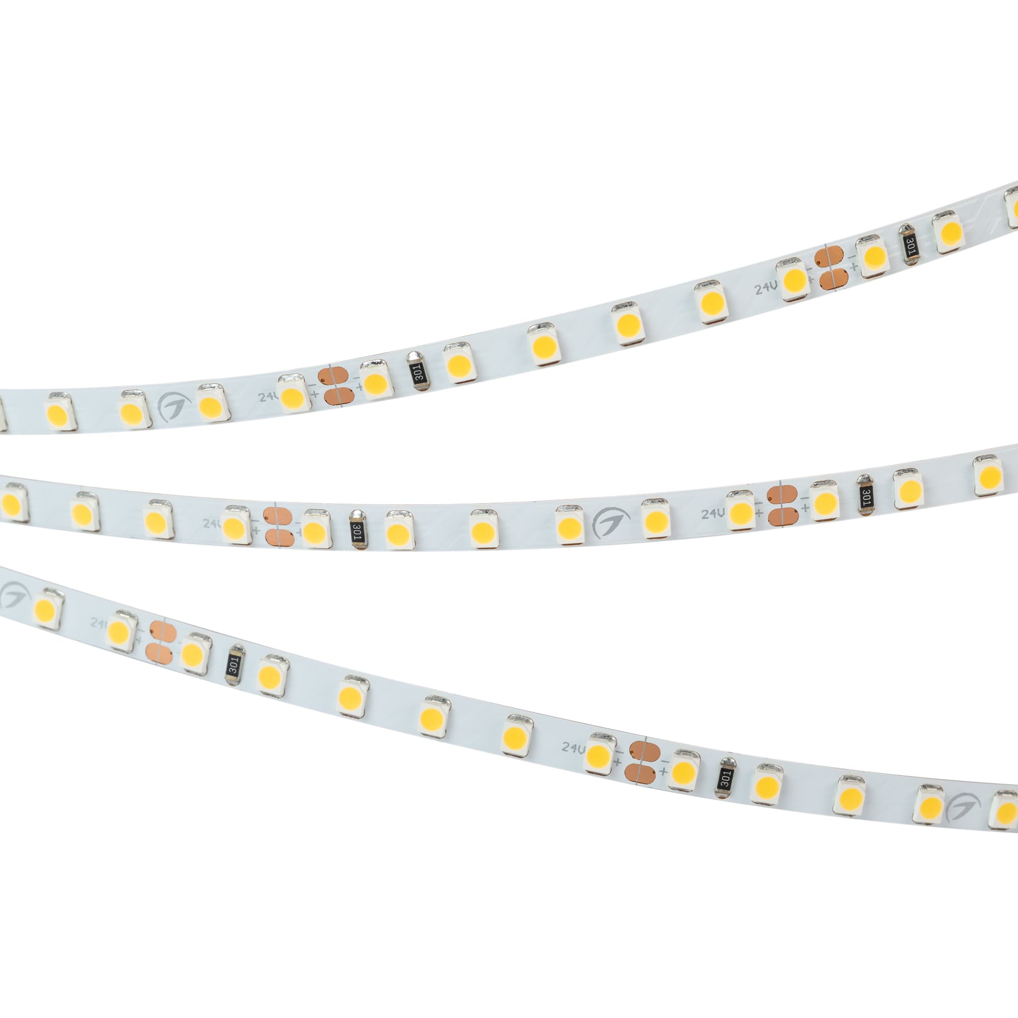 Светодиодная лента RT 2-5000 24V Warm2400 5mm 2x (3528, 600 LED, LUX) (Arlight, 9.6 Вт/м, IP20) 018100(B) — фото 1