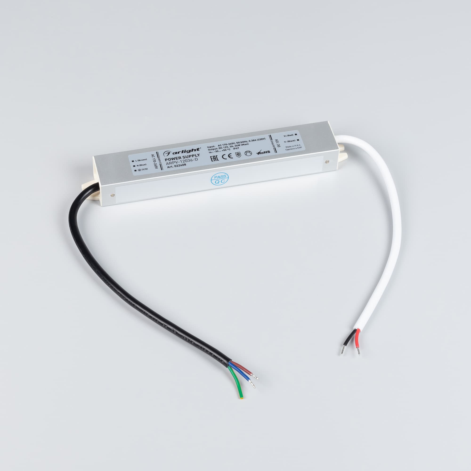 Блок питания ARPV-12036-D (12V, 3.0A, 36W) (Arlight, IP67 Металл, 3 года) 022408 — фото 2