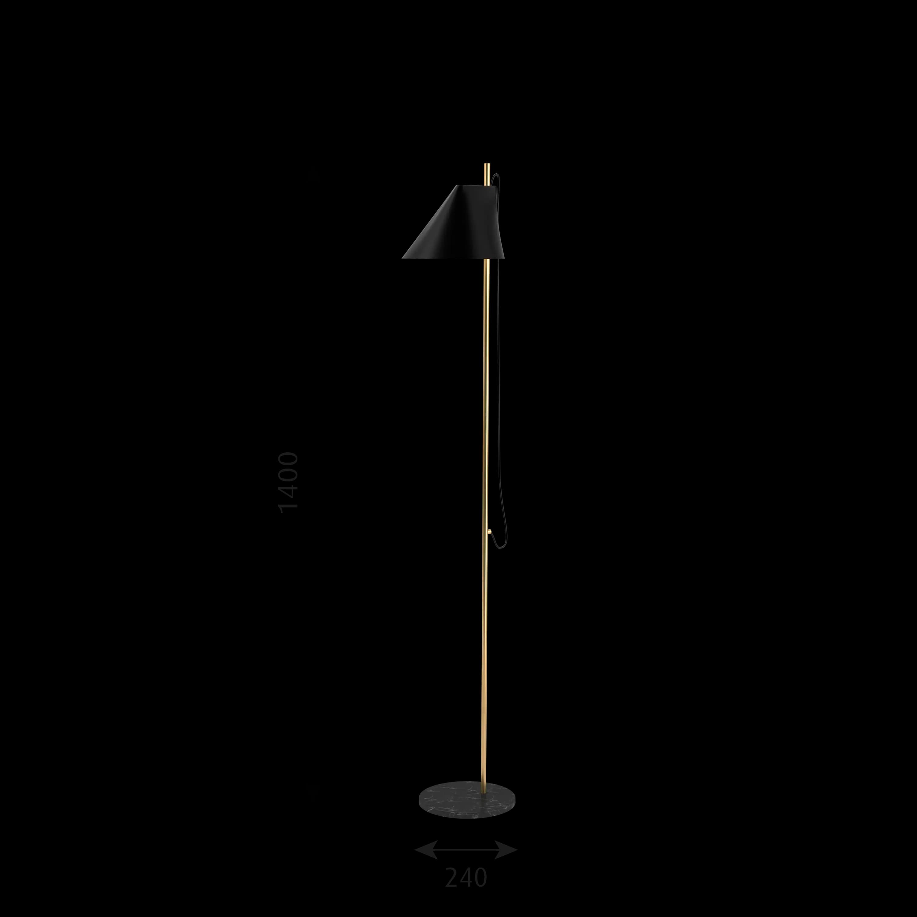 Louis Poulsen Yuh Floor Lamp Brass/black — фото 12