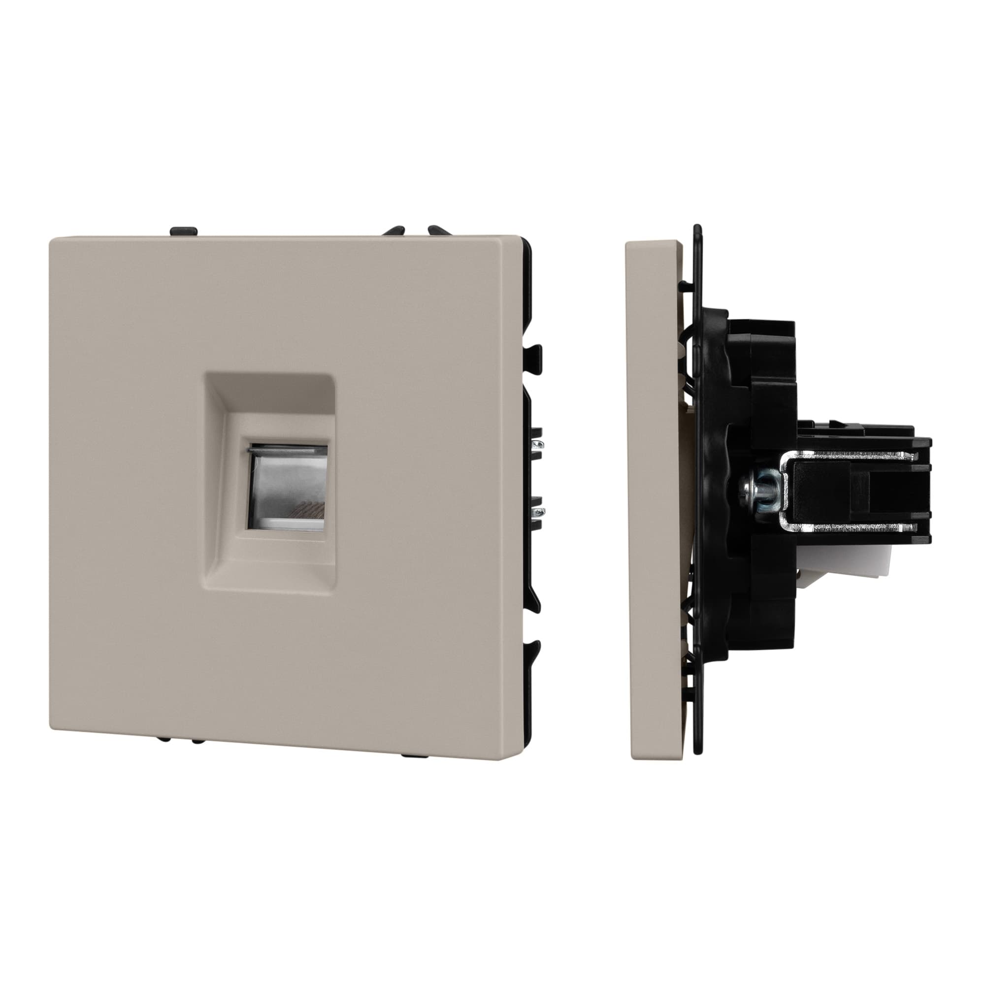 Механизм компьютерной розетки SCT-NOBE-MPC1-SFPL-CA (RJ-45, CAT6) (Arlight, Кашемир) 059438
