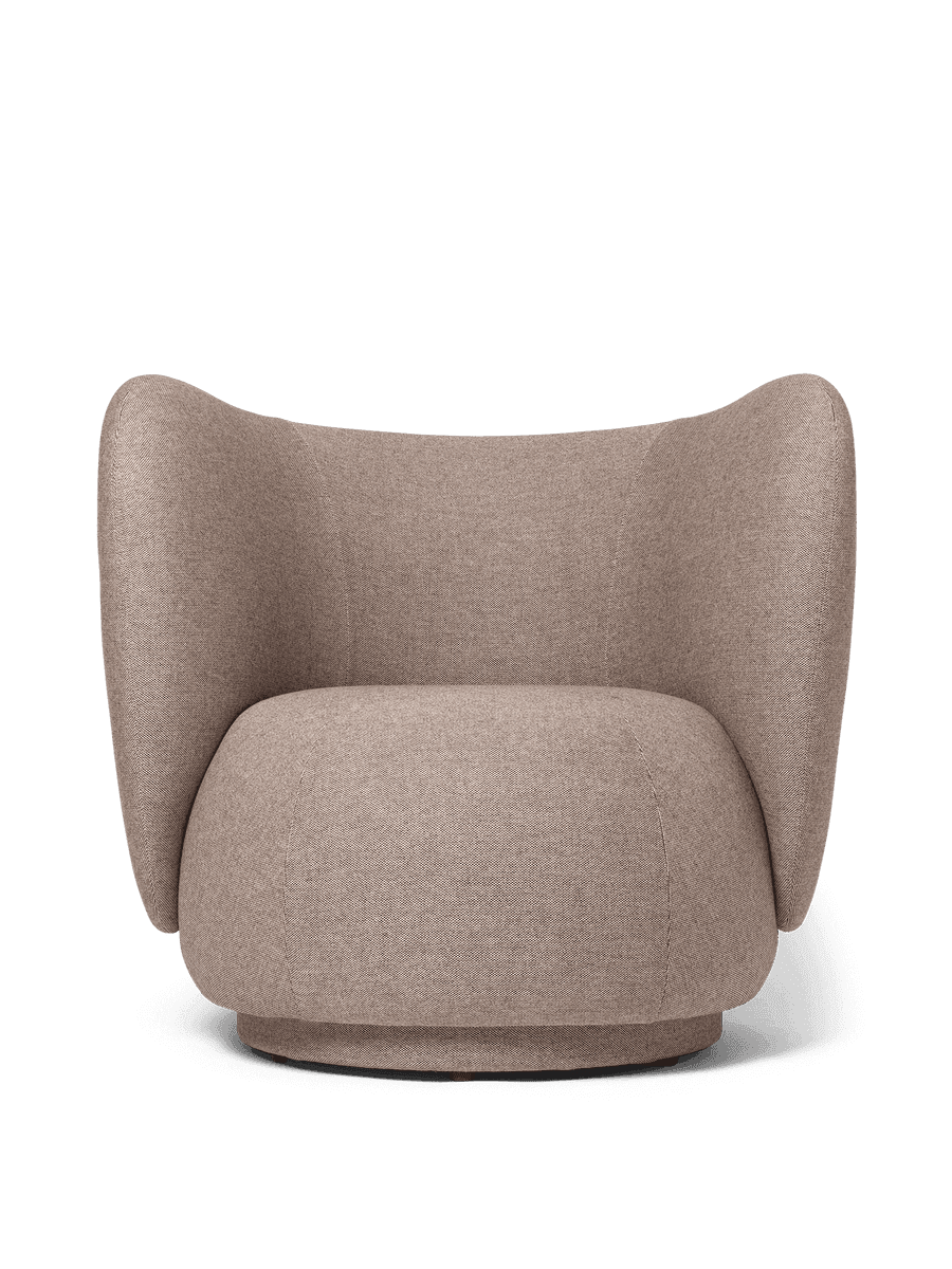 Ferm Living Rico Lounge Chair - Swivel - Main Line Flax - Coffee ferm LIVING — фото 1