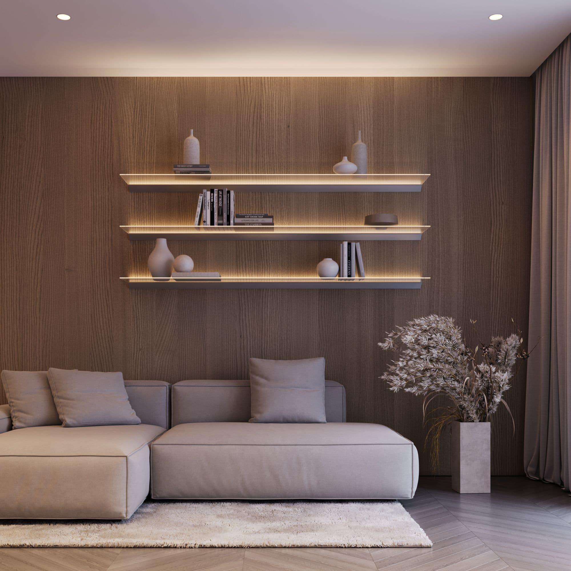 Профиль SHELF-600-2000 ANOD (Arlight, Алюминий) 060498 — фото 7