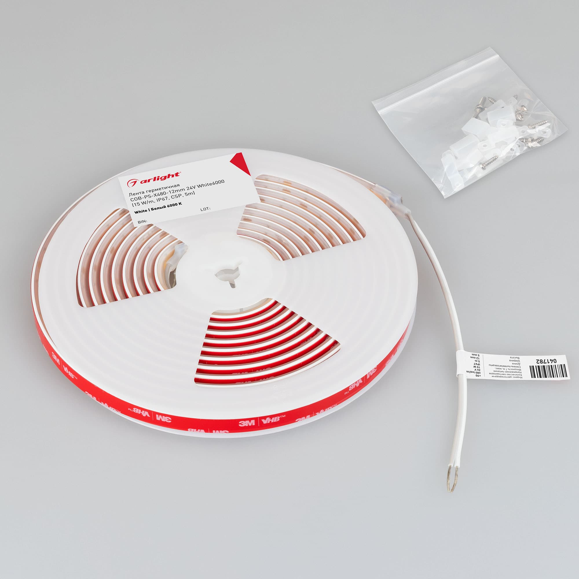 Светодиодная лента герметичная COB-PS-X480-12mm 24V White6000 (15 W/m, IP67, TWP100, 5m) (Arlight, -) 041782(1) — фото 3