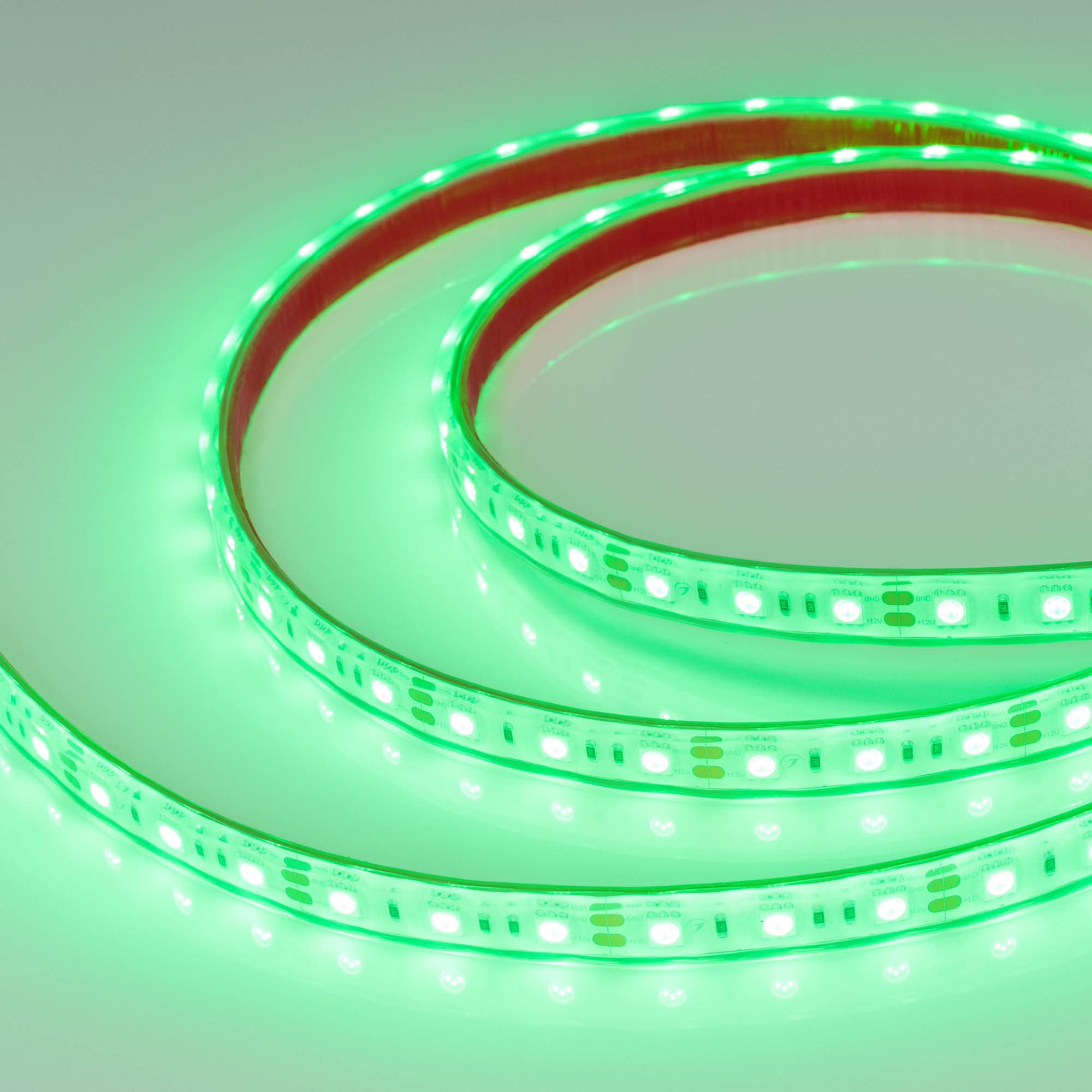 Светодиодная лента герметичная RTW-PFS-B60-13mm 12V Green (14.4 W/m, IP68, 5060, 5m) (Arlight, 14.4 Вт/м, IP68) 036442 — фото 1