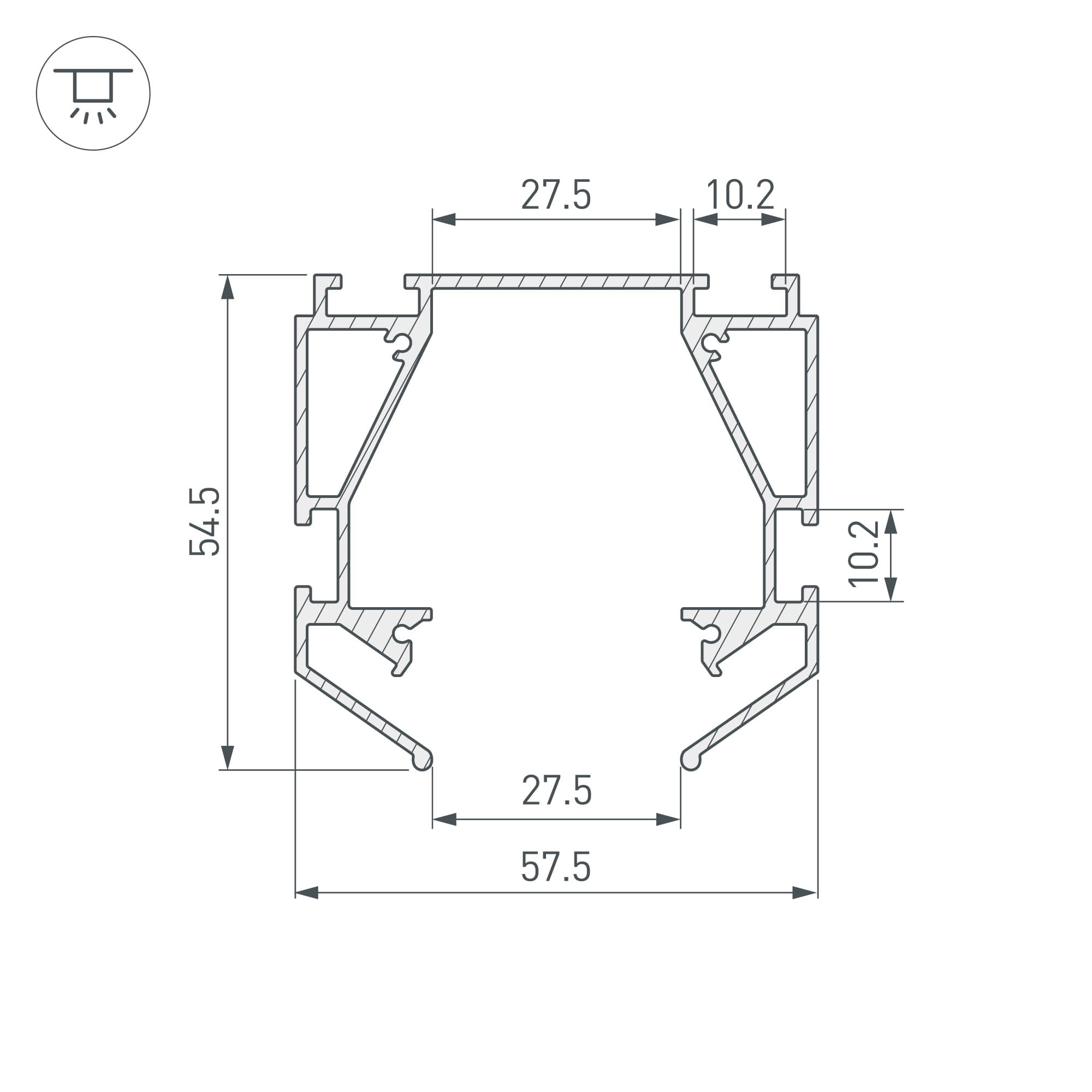 Профиль-держатель MAG-STRETCH-ORIENT-2000 (Arlight, Алюминий) 036147(2) Arlight — фото 2