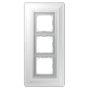 LSmetal Zero Комплект для монтажа заподлицо + Рамка 3-ная, алюминий, Jung