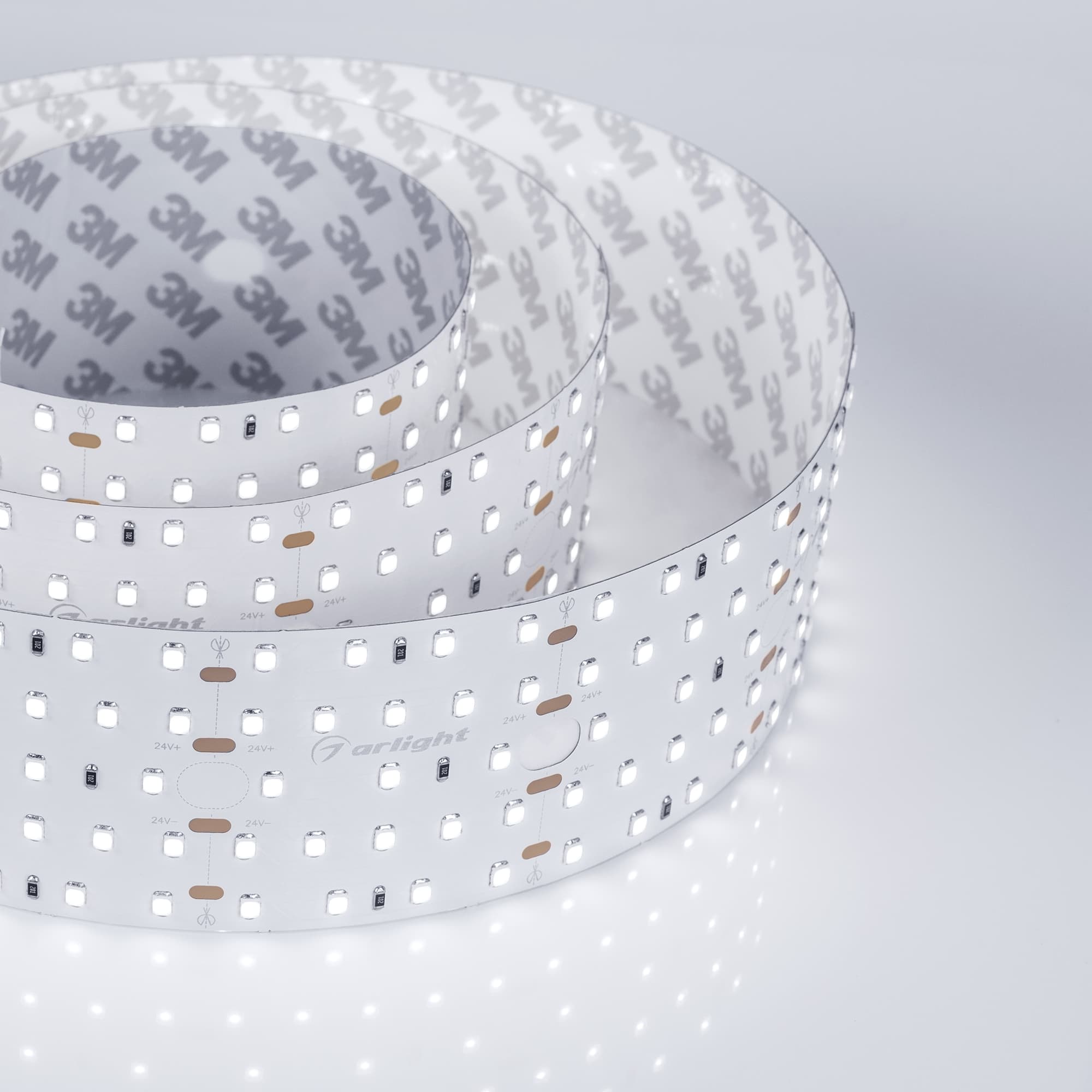 Светодиодная лента S2-2500 24V White 5500K 52mm (2835, 420 LED/m, LUX) (Arlight, 30 Вт/м, IP20) 021203 — фото 2