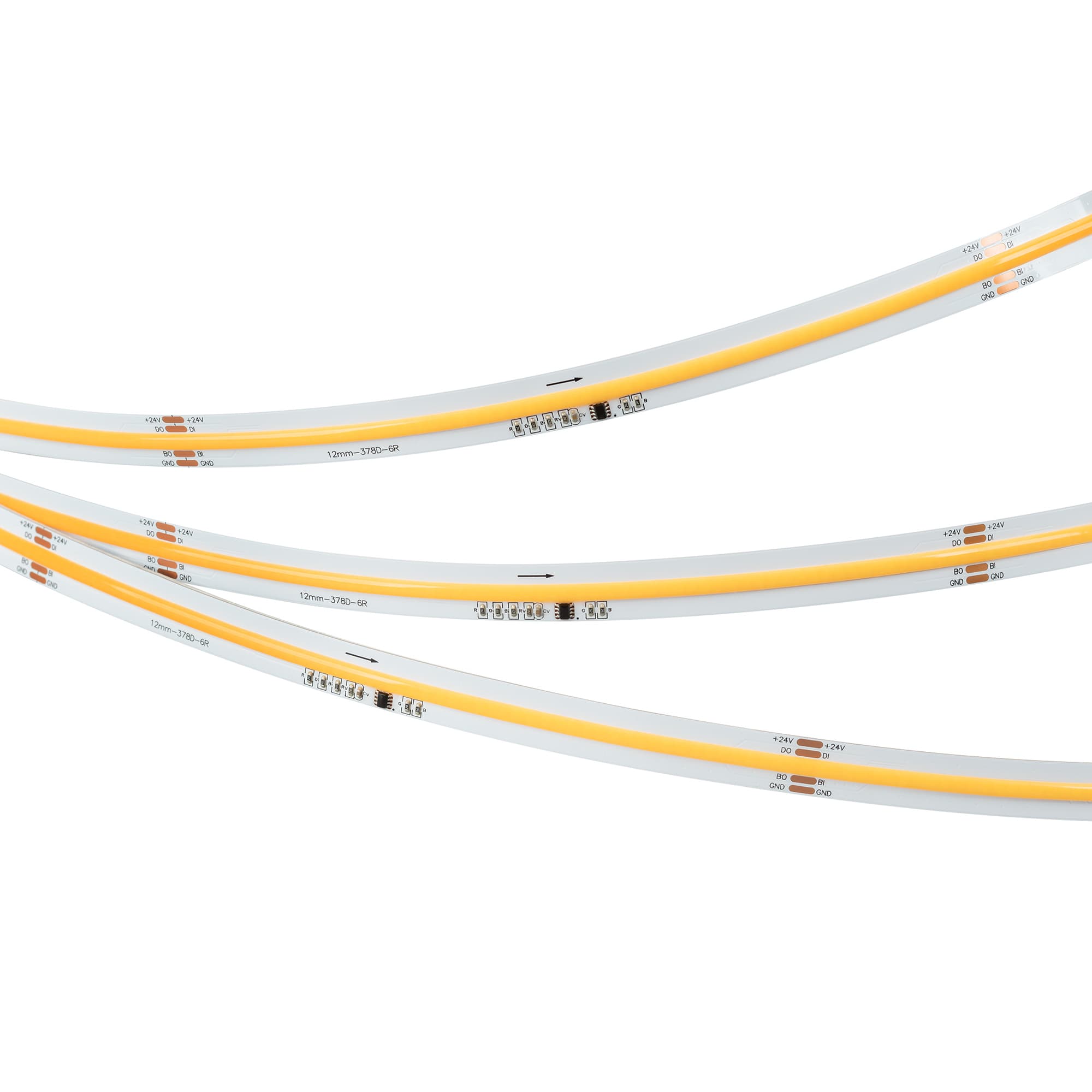 Светодиодная лента SPI-COB-X378-12mm 24V Warm2700-PX63-BPT (7 W/m, IP20, 5m) (Arlight, бегущий огонь) 041737 — фото 2