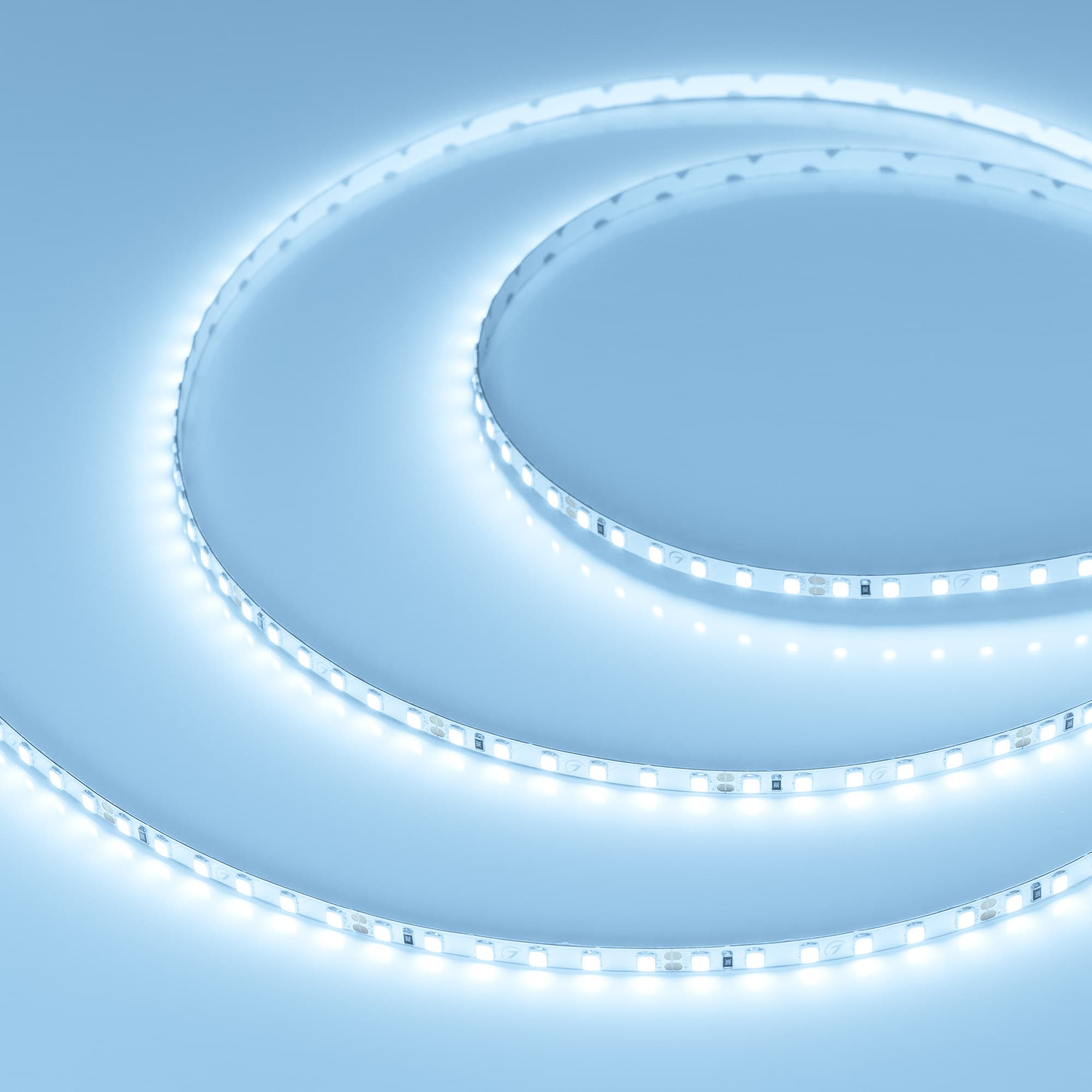 Светодиодная лента RT-A120-5mm 24V Cool 15K (9.6 W/m, IP20, 2835, 5m) (Arlight, 9.6 Вт/м, IP20) 015661(2) — фото 1