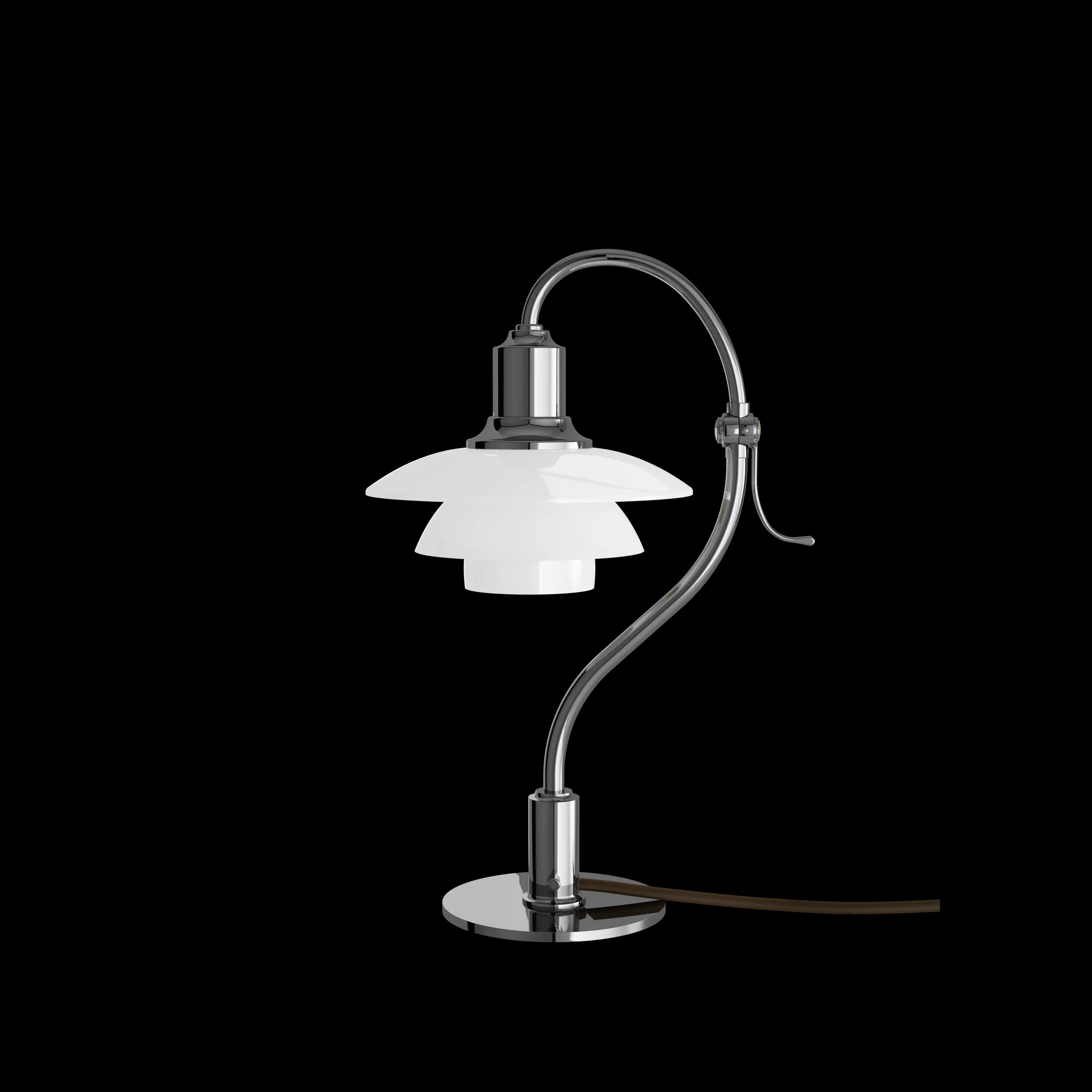 Louis Poulsen PH 2/2 Question Mark Chrome Table Lamp Chrome plated/glossy opal glass — фото 2