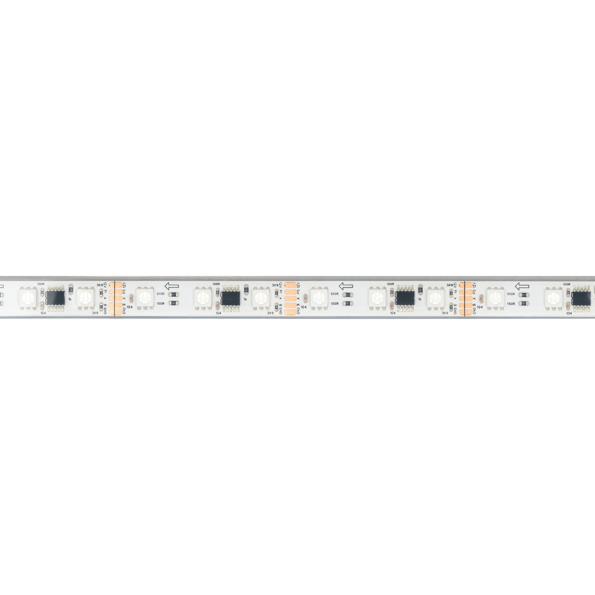 Светодиодная лента герметичная DMX-PFS-B60-12mm 12V RGB-PX3 (14 W/m, IP68, 5060, 5m) (Arlight, -) 039175 — фото 3