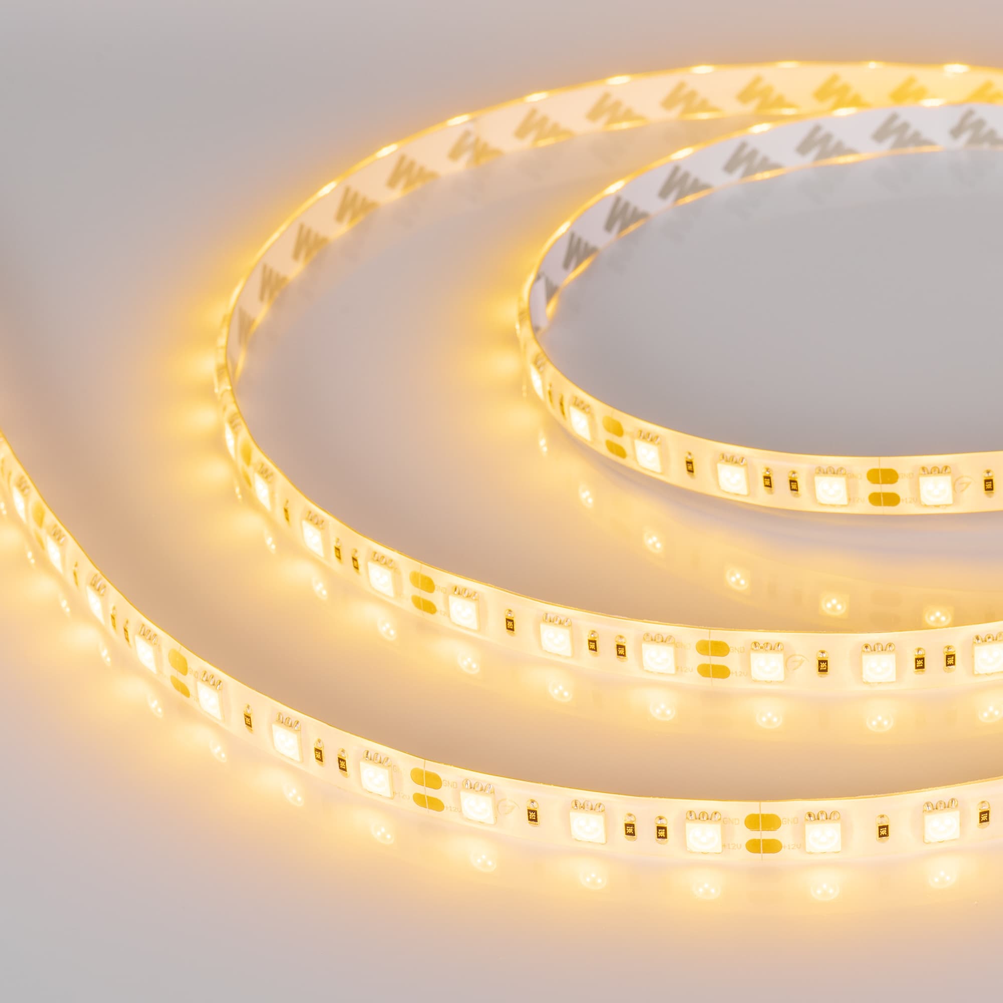 Светодиодная лента RTW 2-5000SE 12V Yellow 2x (5060, 300 LED, LUX) (Arlight, 14.4 Вт/м, IP65) 015444 — фото 3