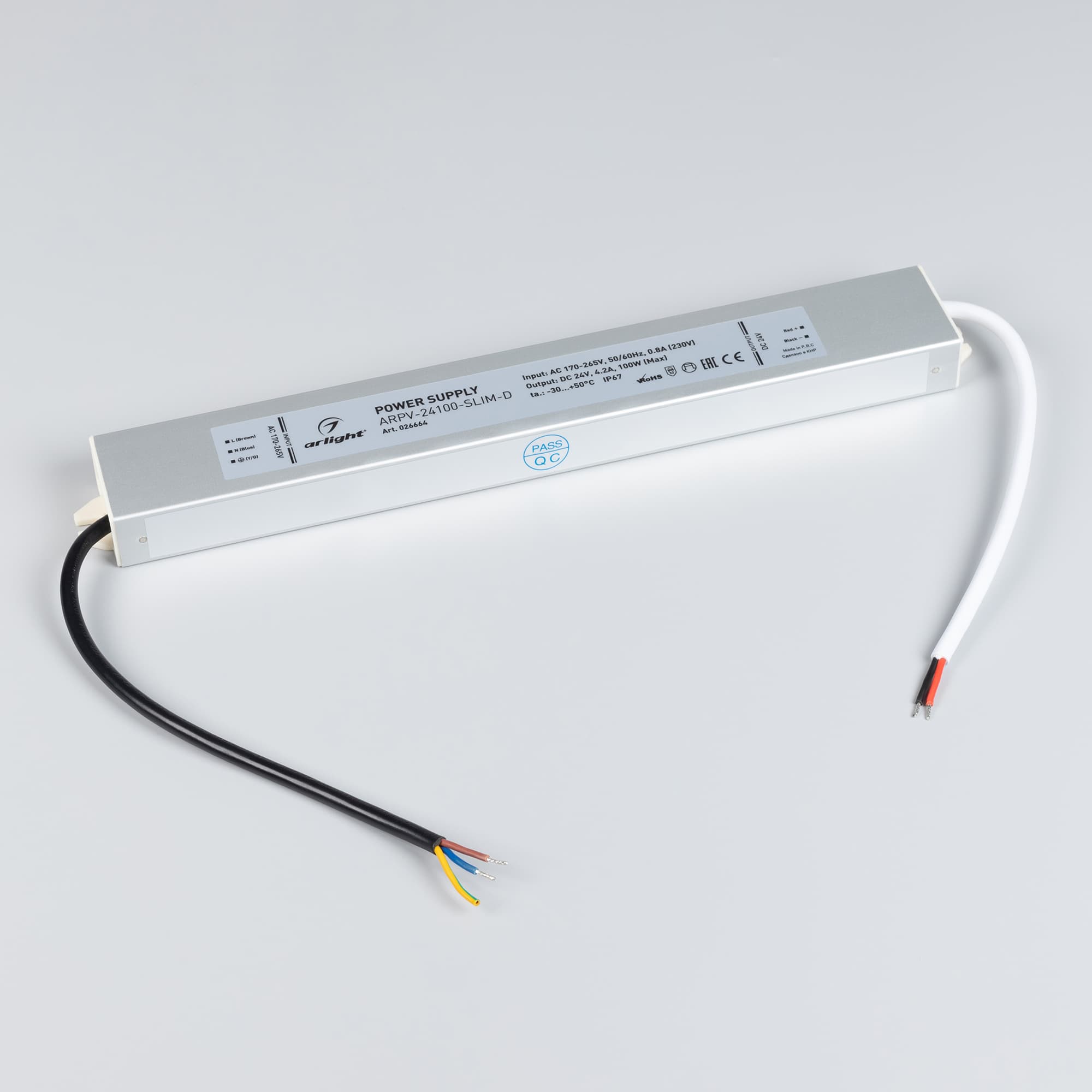 Блок питания ARPV-24100-SLIM-D (24V, 4.2A, 100W) (Arlight, IP67 Металл, 3 года) 026664 — фото 2