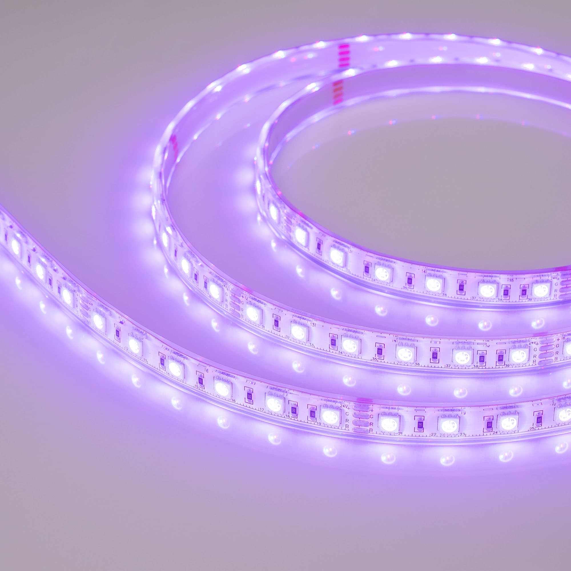 Светодиодная лента герметичная RTW-PU-B60-12.5mm 24V RGB (14.4 W/m, IP68, Wire 2m, 5m) (Arlight, -) 029515(3) — фото 1
