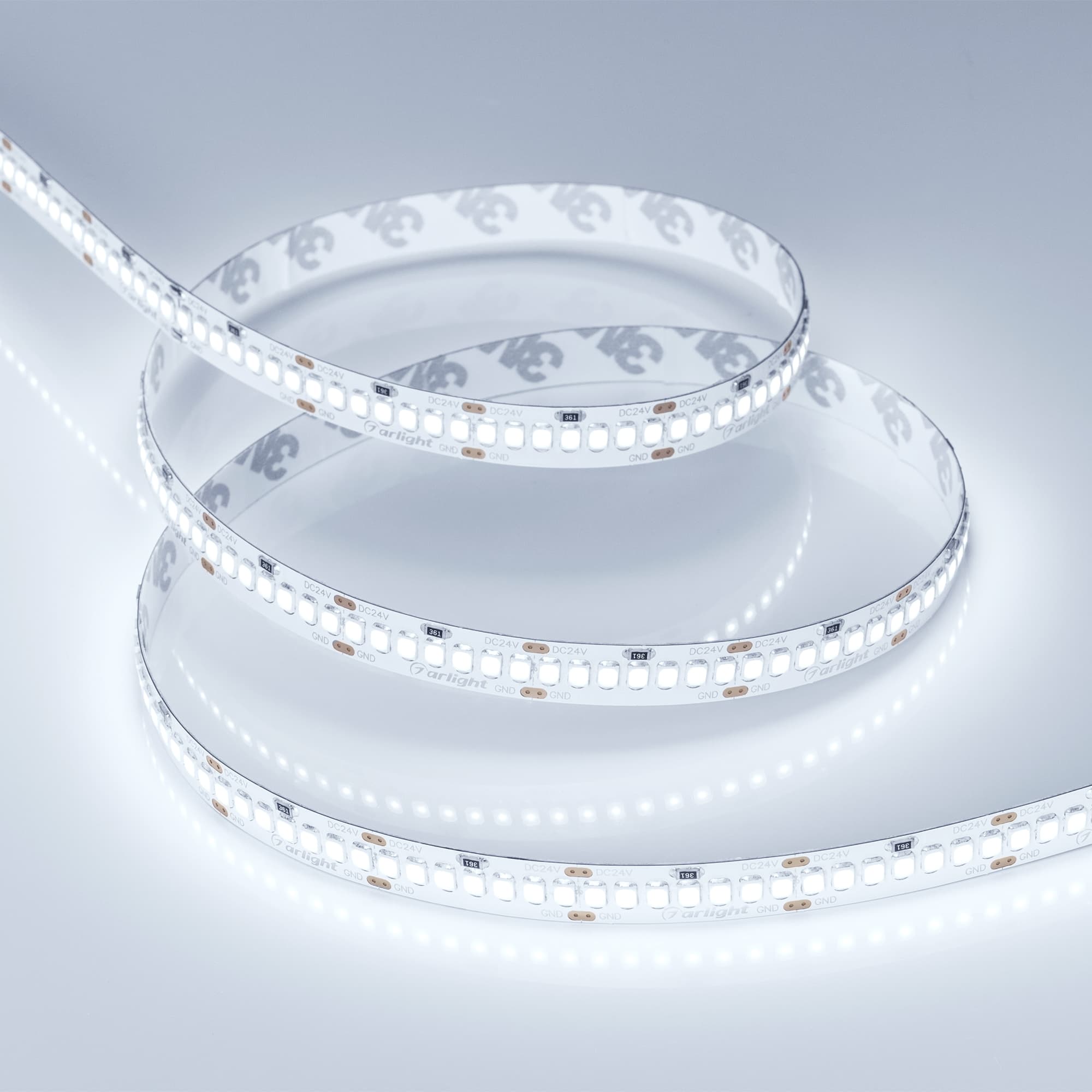 Светодиодная лента RT 2-5000 24V Cool 8K 10mm (2835, 252 LED/m, LUX) (Arlight, 10 Вт/м, IP20) 022654 — фото 4