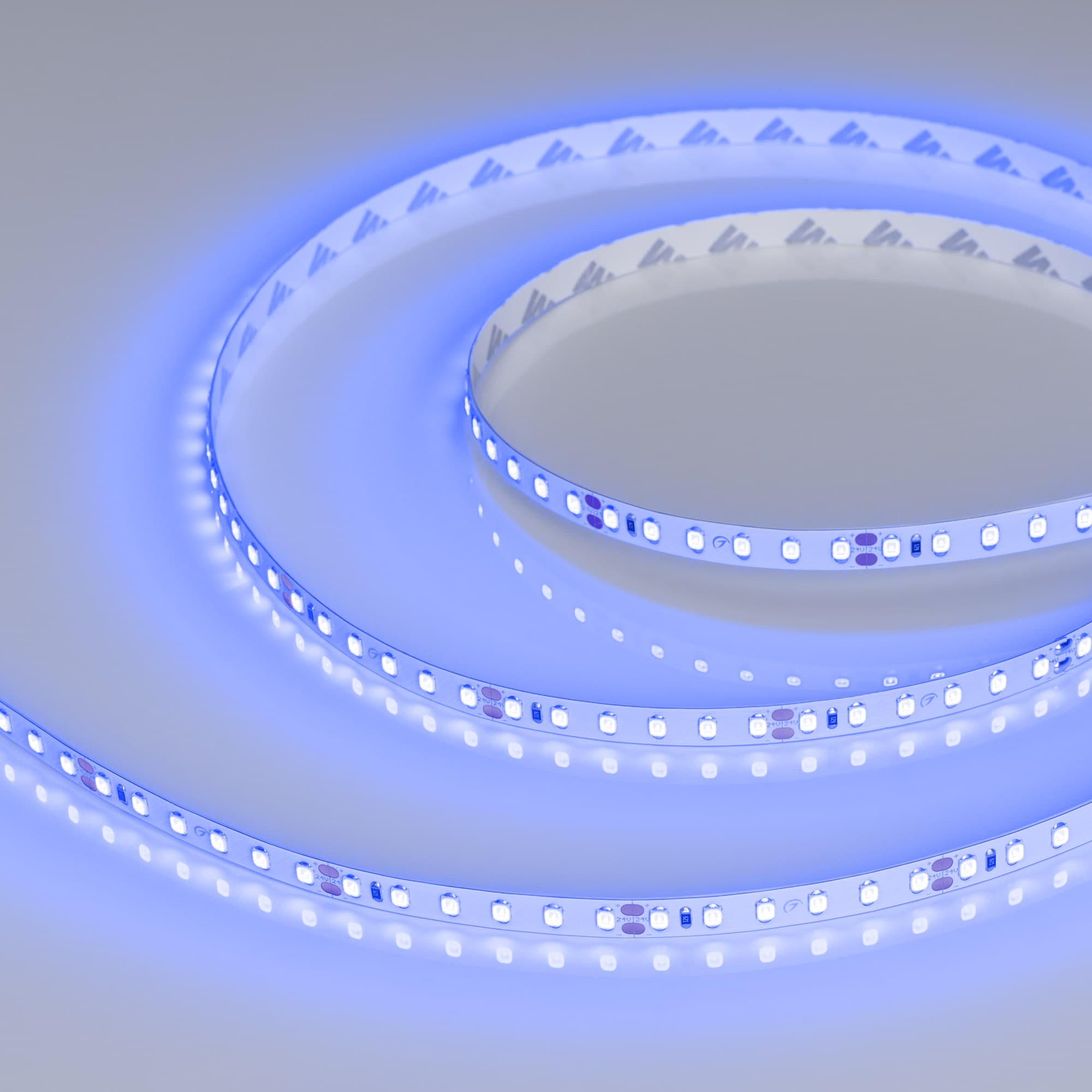 Светодиодная лента RT-A120-8mm 24V Blue (9.6 W/m, IP20, 5m) (Arlight, 9.6 Вт/м, IP20) 008783(2) — фото 1