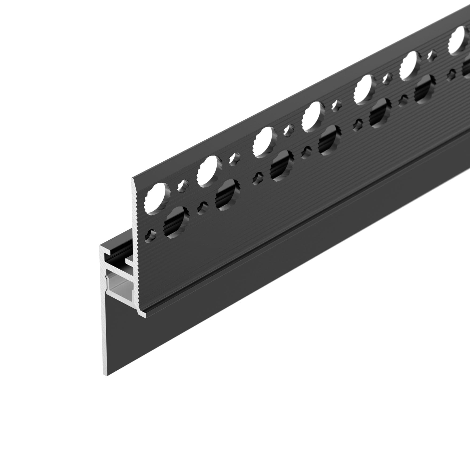 Профиль PLINTUS-FANTOM-H20-2000 BLACK (Arlight, Алюминий) 043618 — фото 1