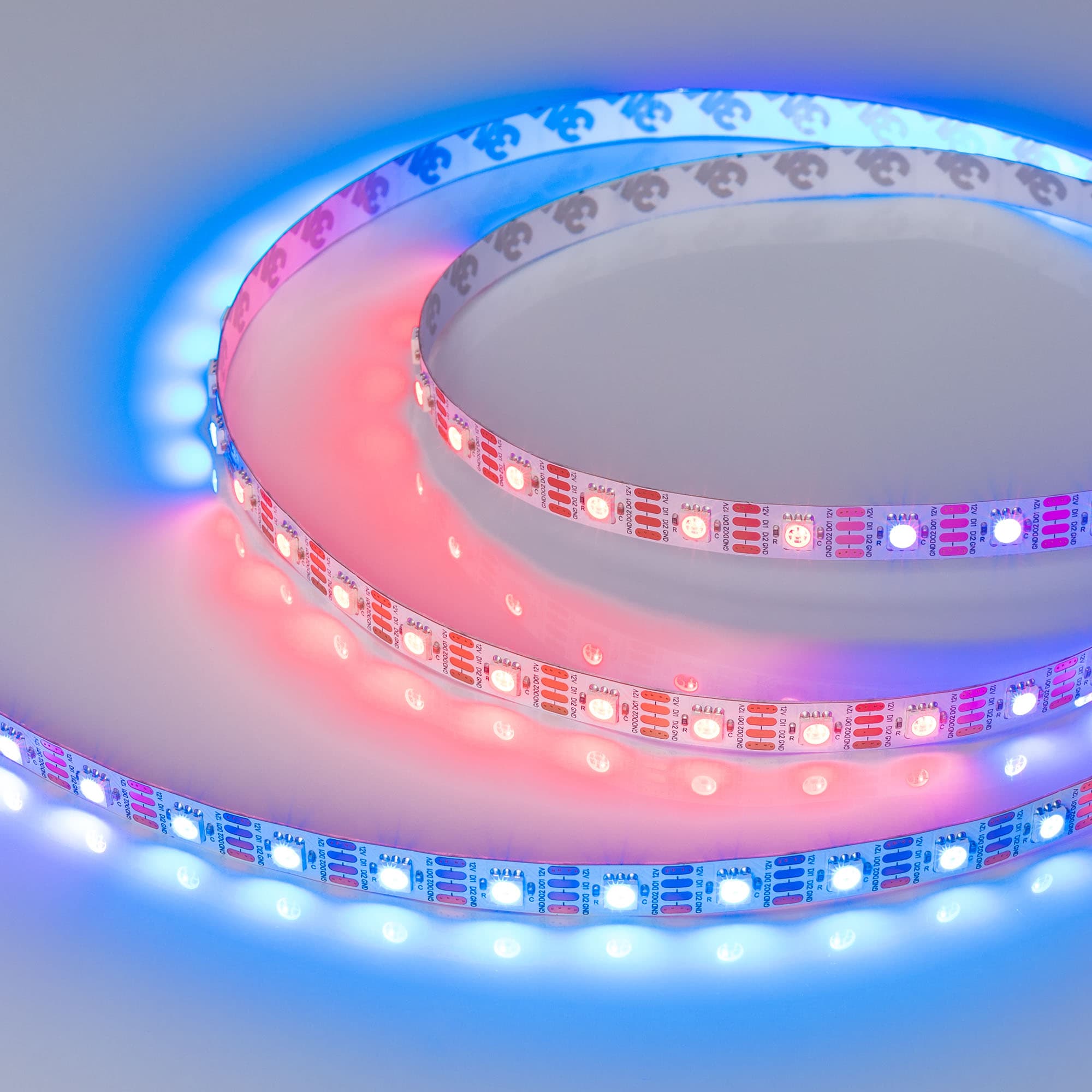 Светодиодная лента SPI-B60-10mm 12V RGB-PX1-RAM (9.3 W/m, IP20, 5060, 5m) (Arlight, бегущий огонь) 033437 — фото 1